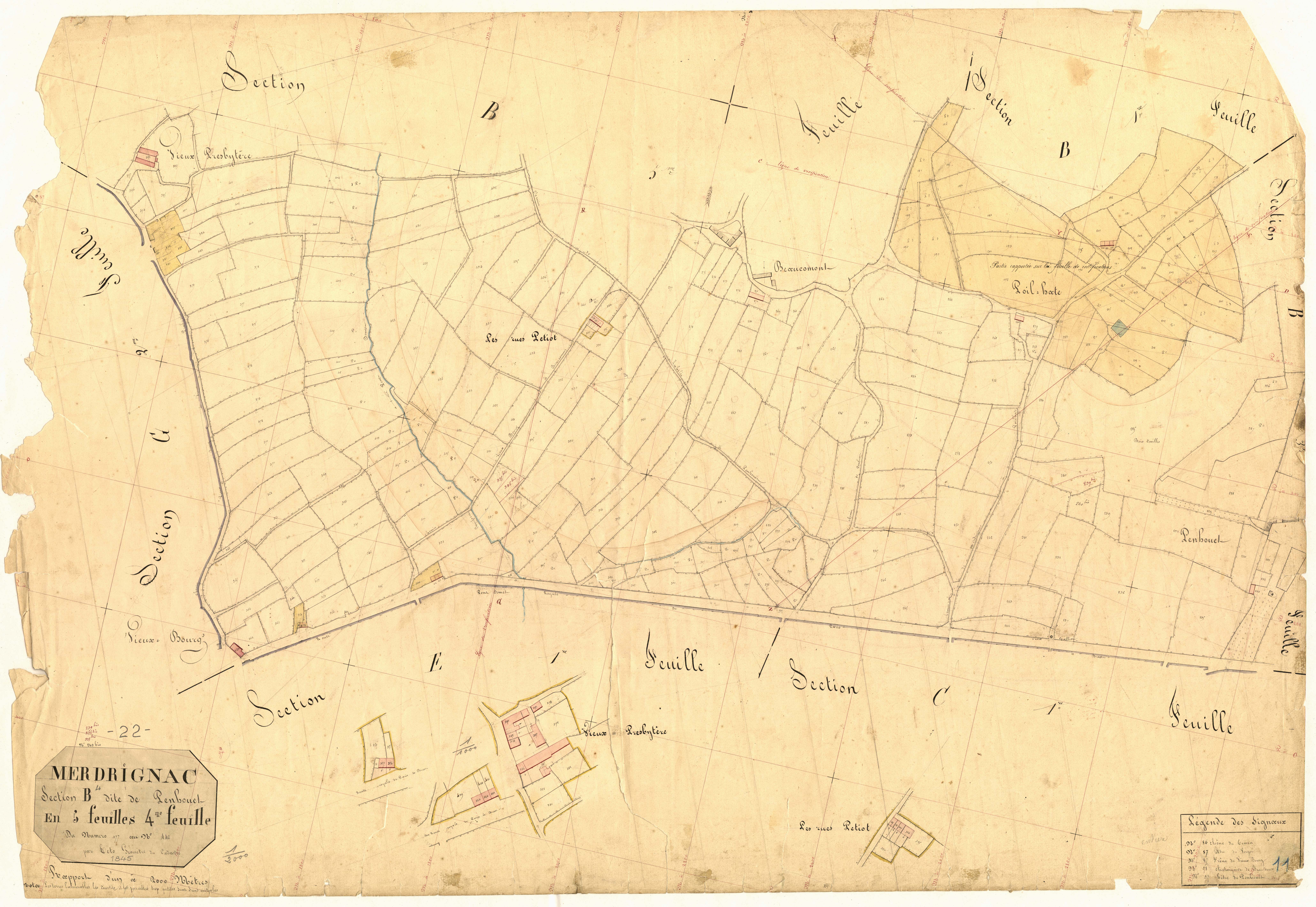 Merdrignac - Section B, 4e feuille
