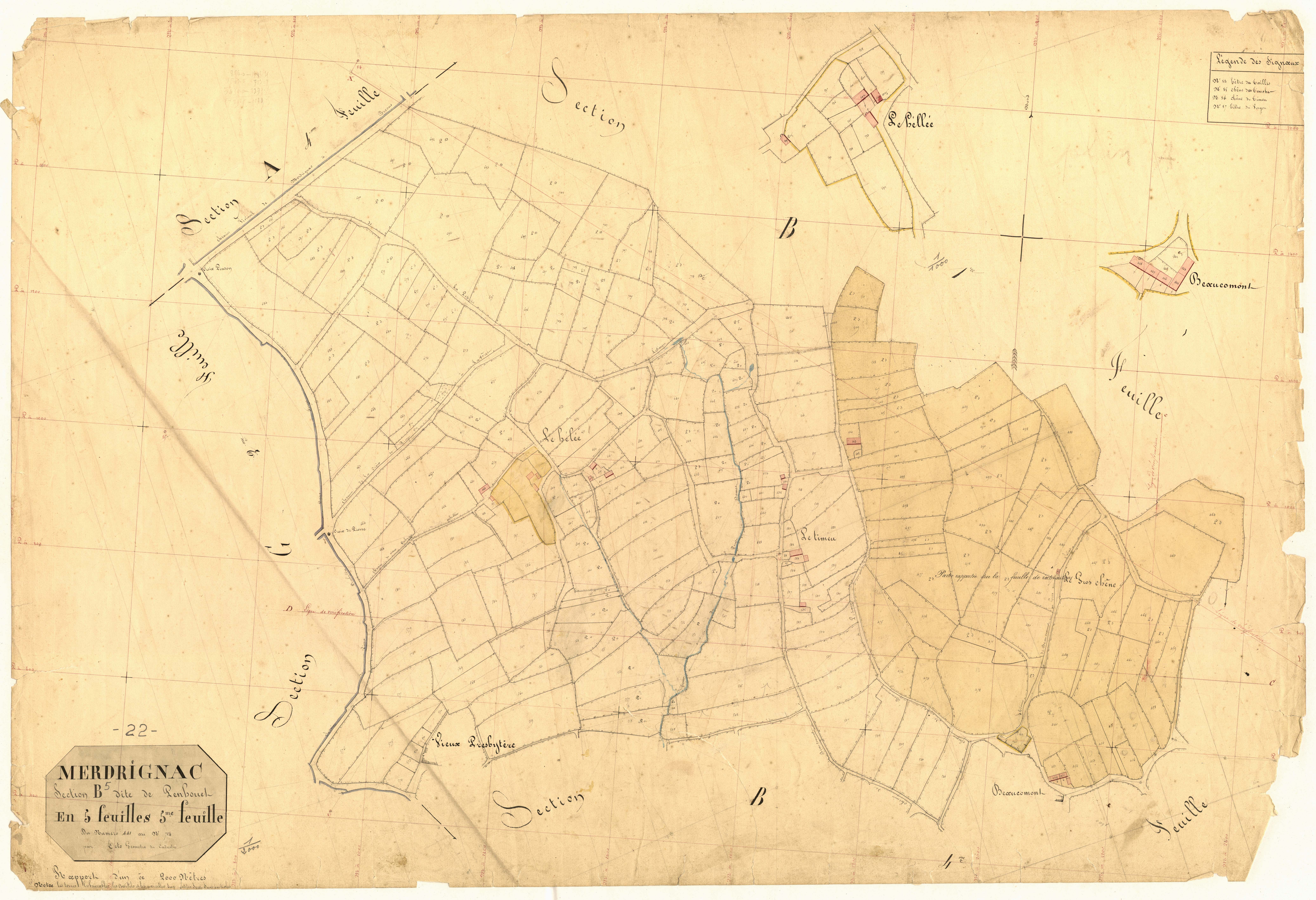 Merdrignac - Section B, 5e feuille