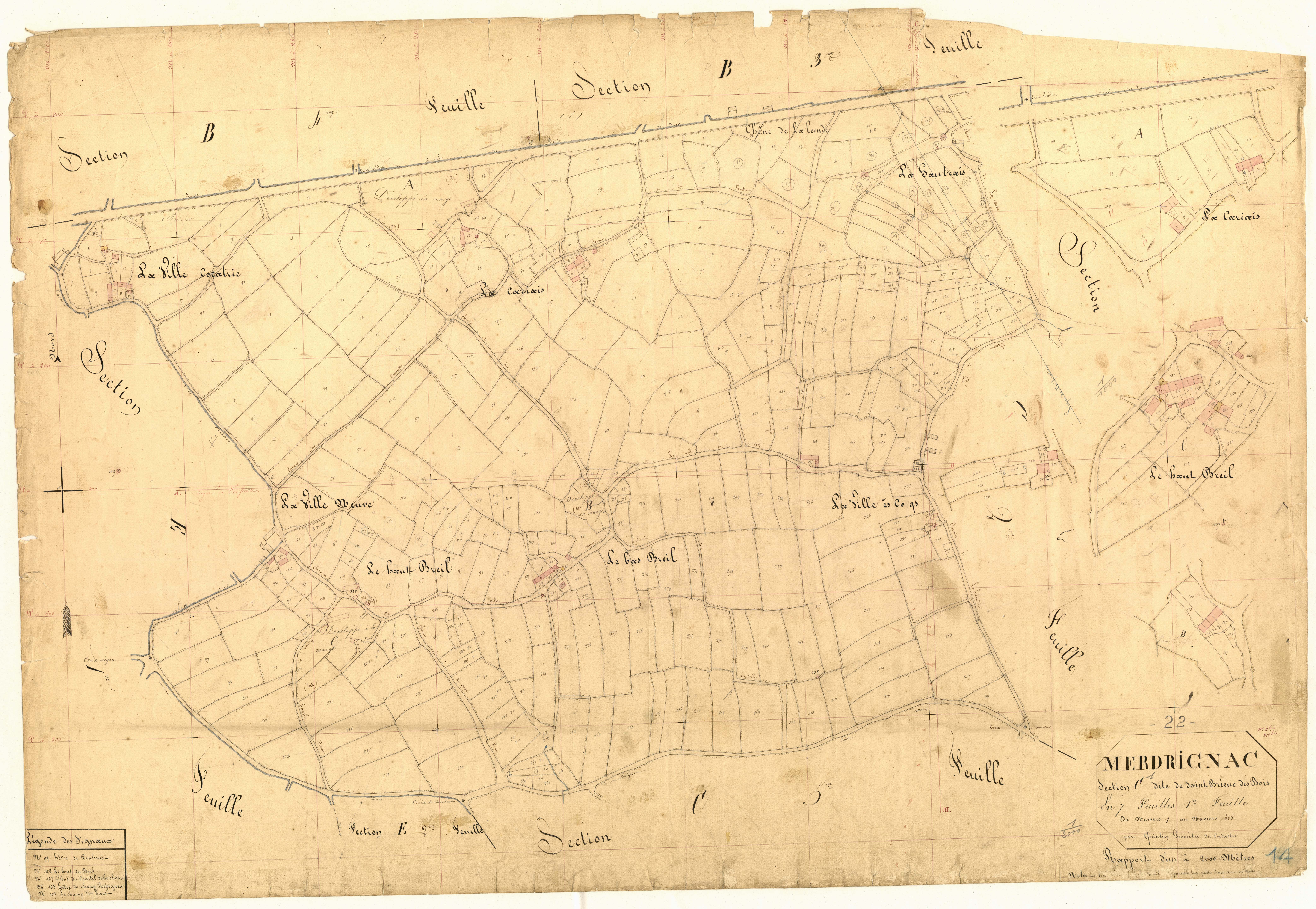 Merdrignac - Section C, 1re feuille