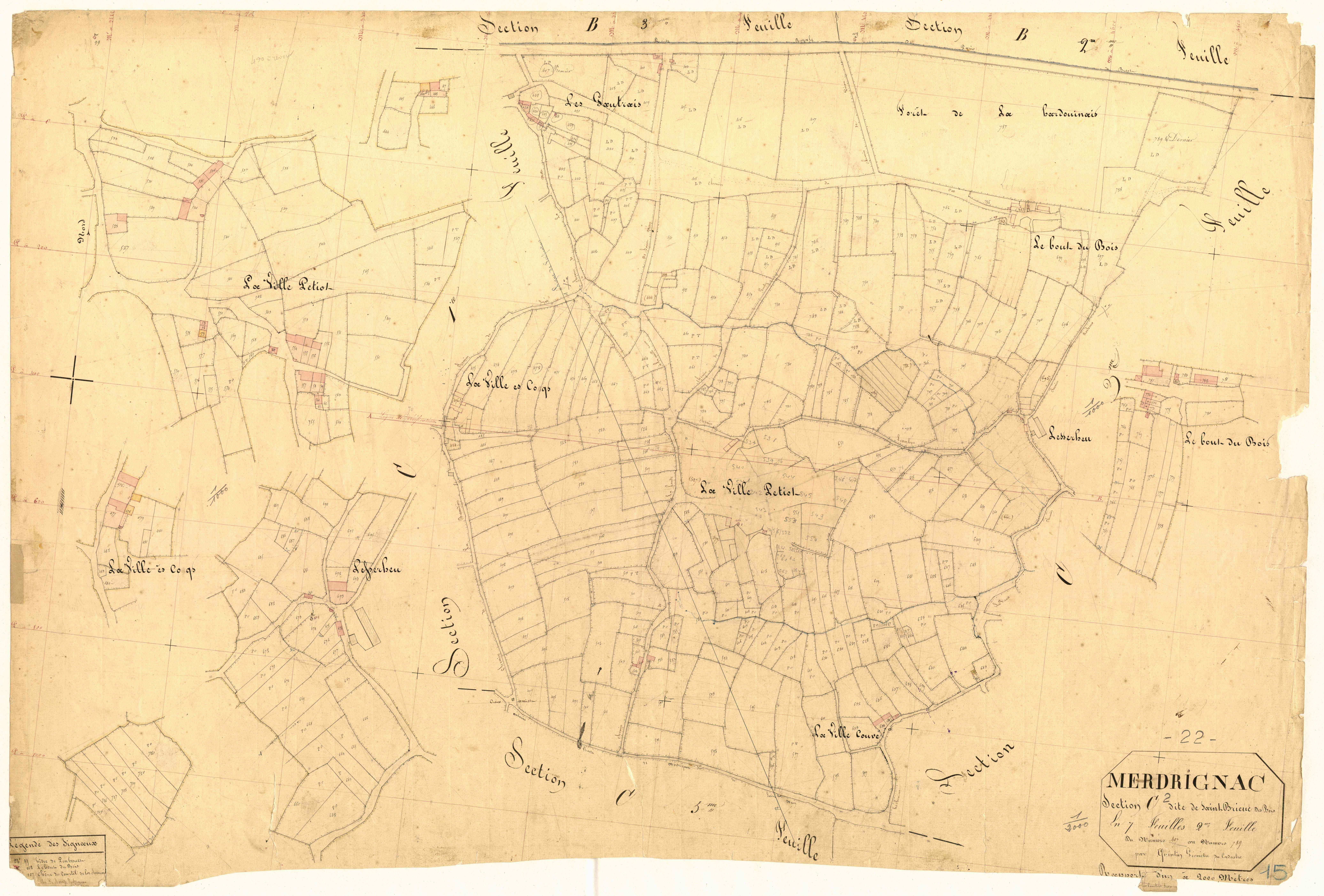 Merdrignac - Section C, 2e feuille