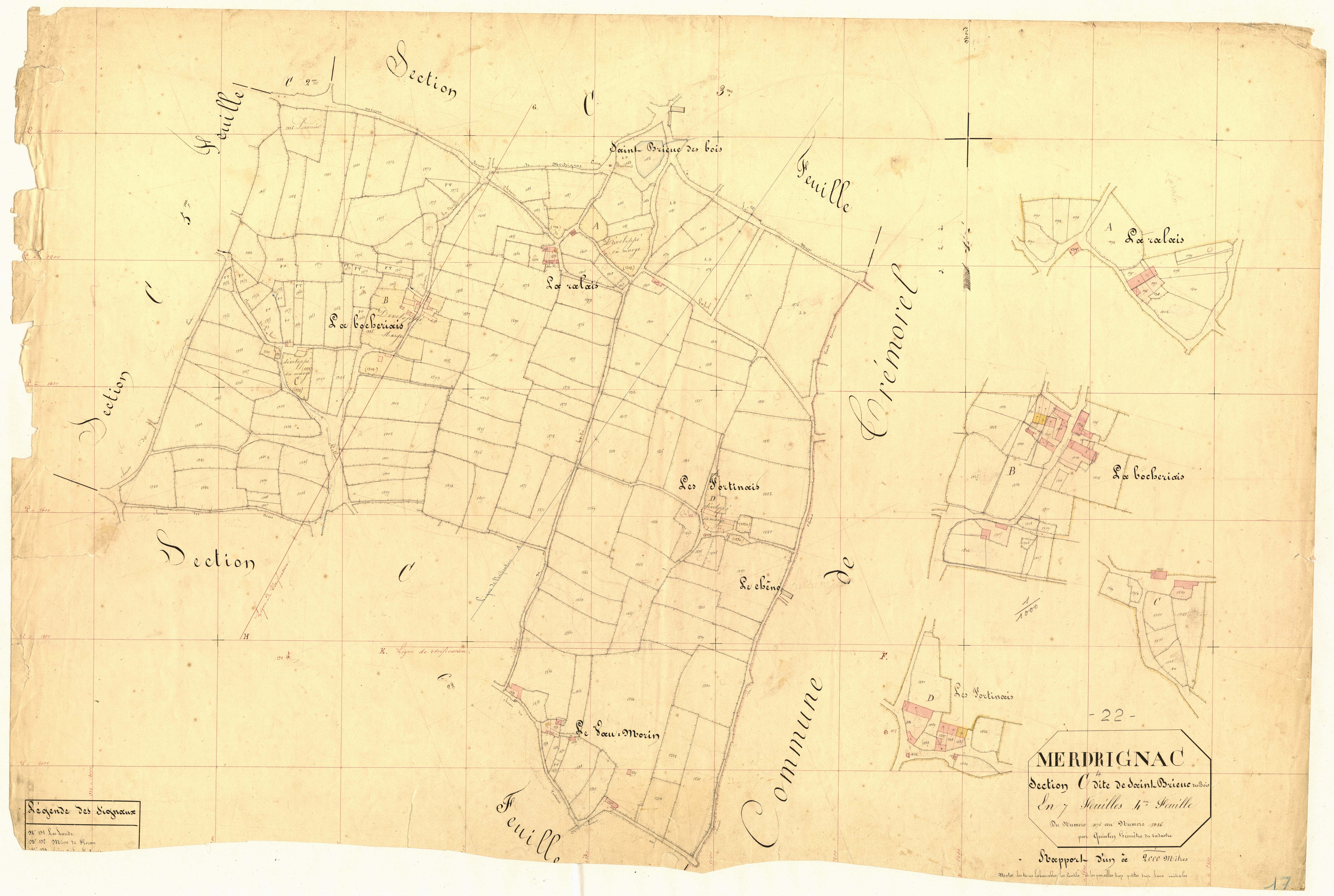 Merdrignac - Section C, 4e feuille