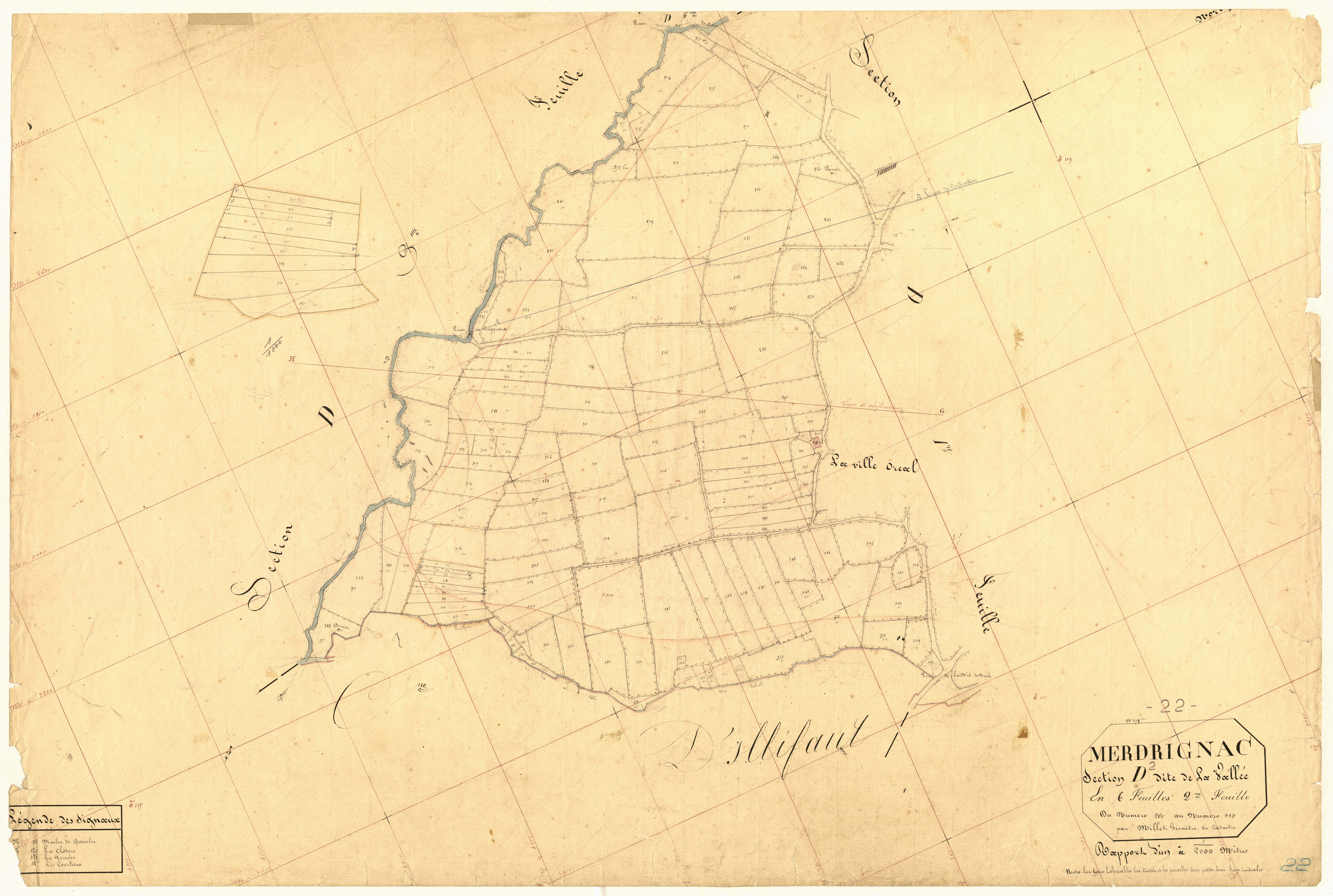 Merdrignac - Section D, 2e feuille