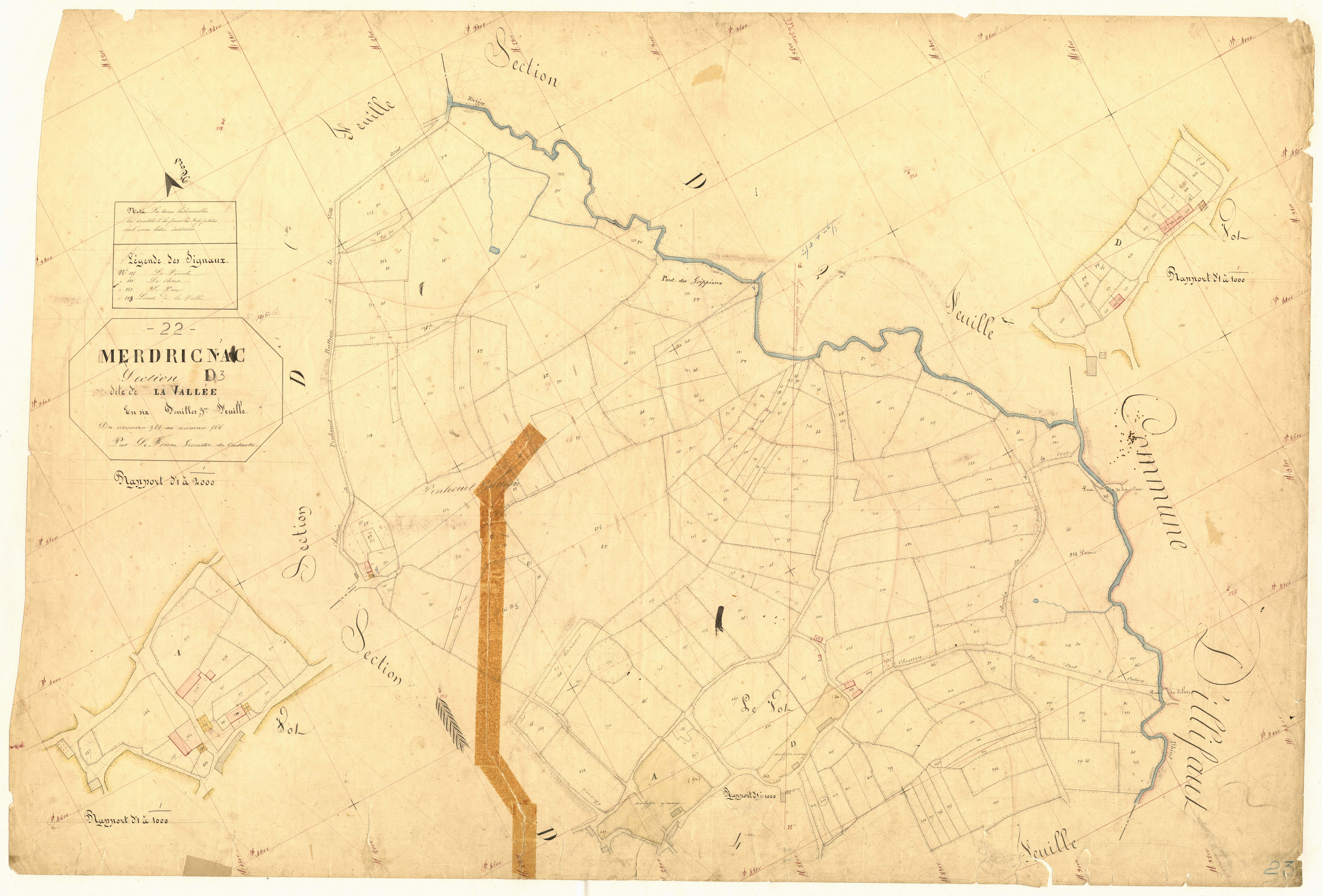 Merdrignac - Section D, 3e feuille