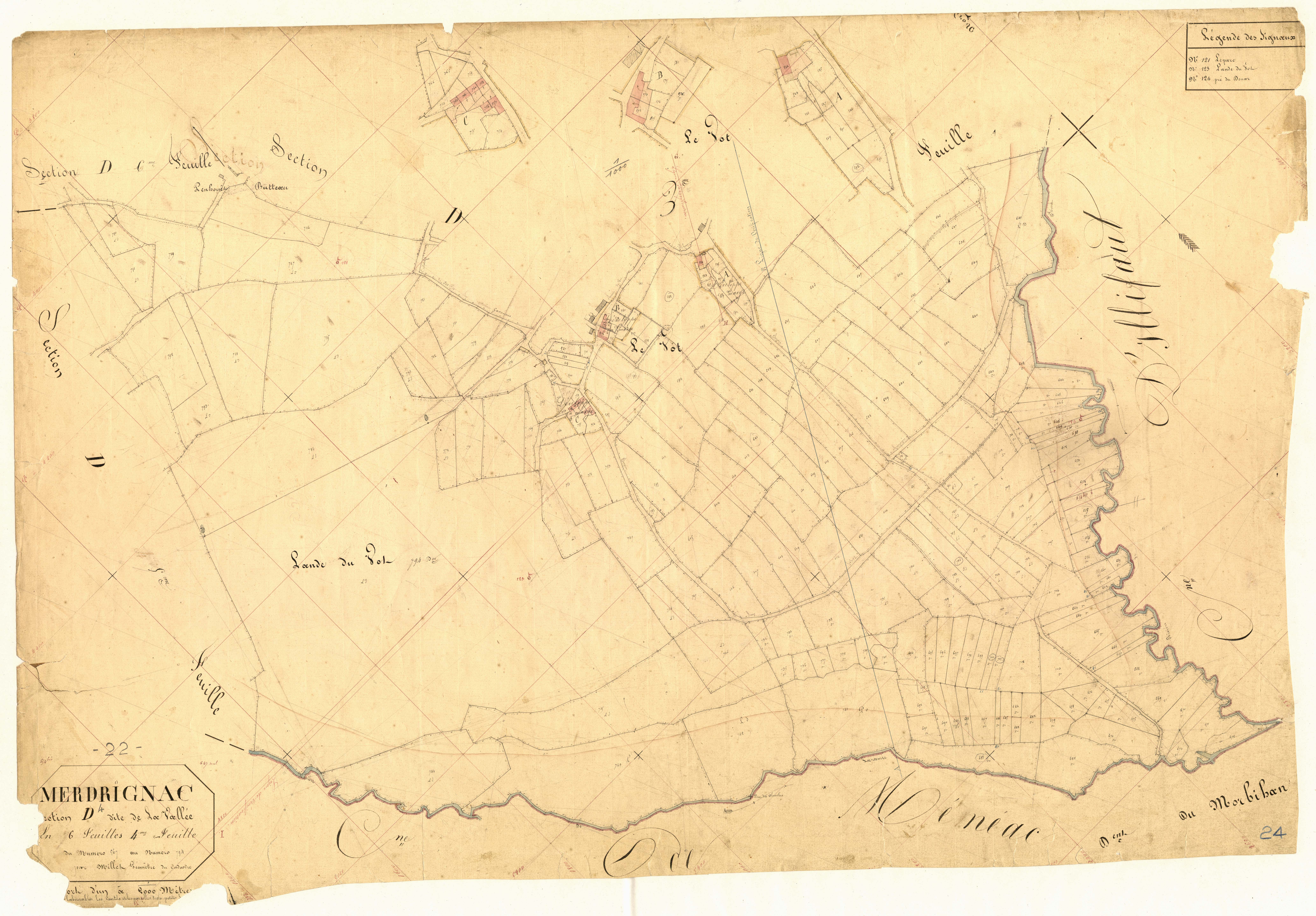 Merdrignac - Section D, 4e feuille