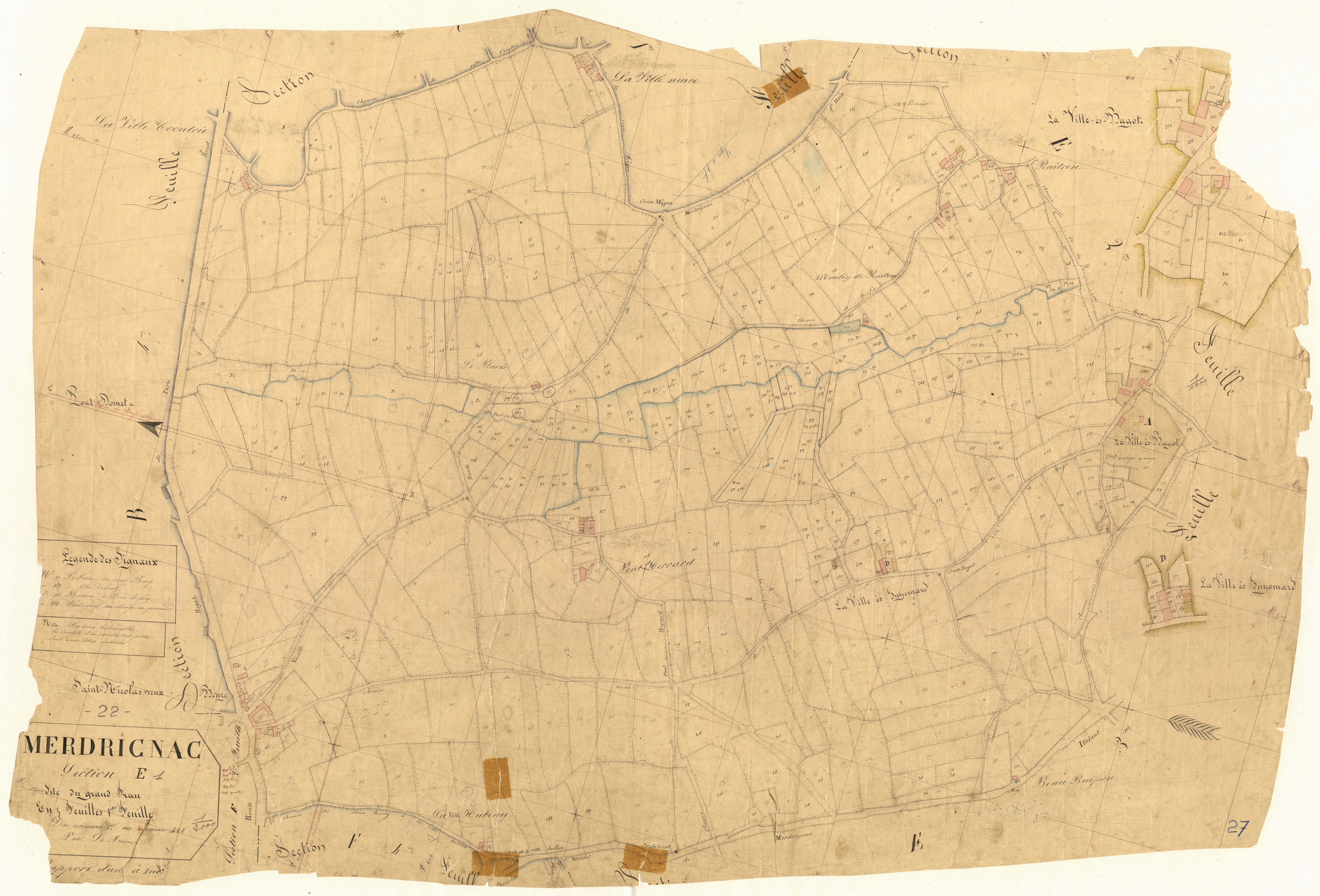Merdrignac - Section E, 1re feuille