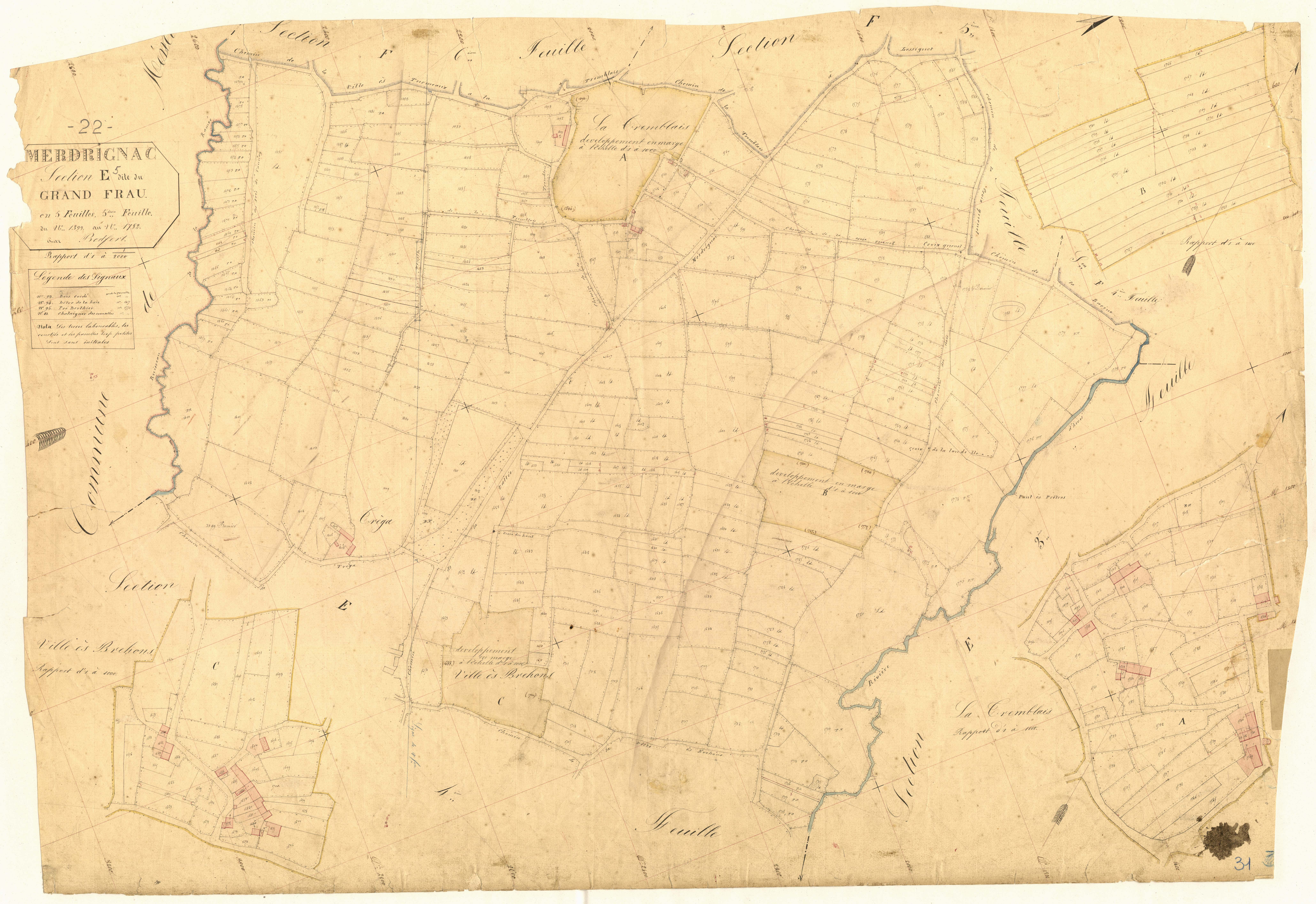 Merdrignac - Section E, 5e feuille