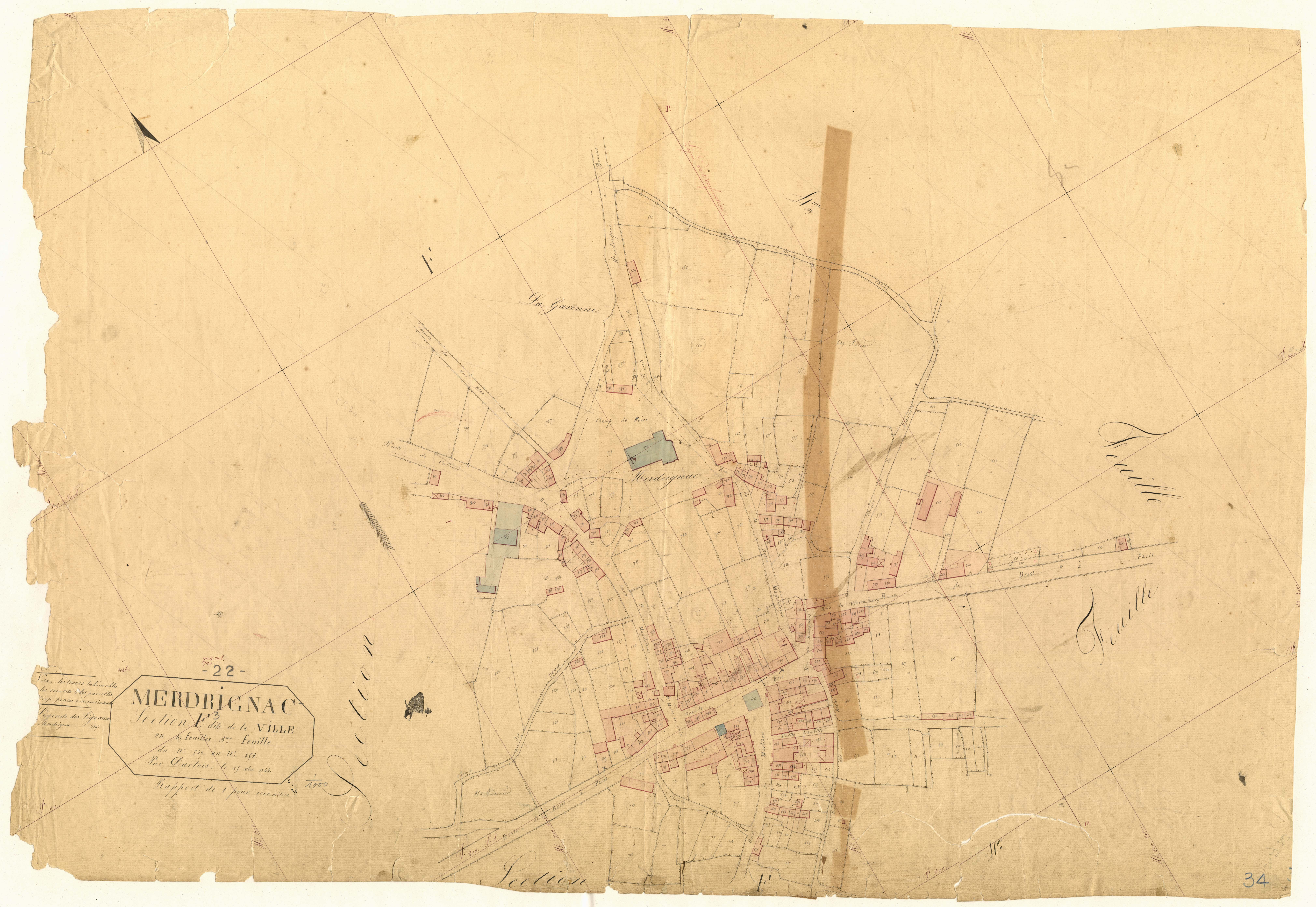 Merdrignac - Section F, 3e feuille