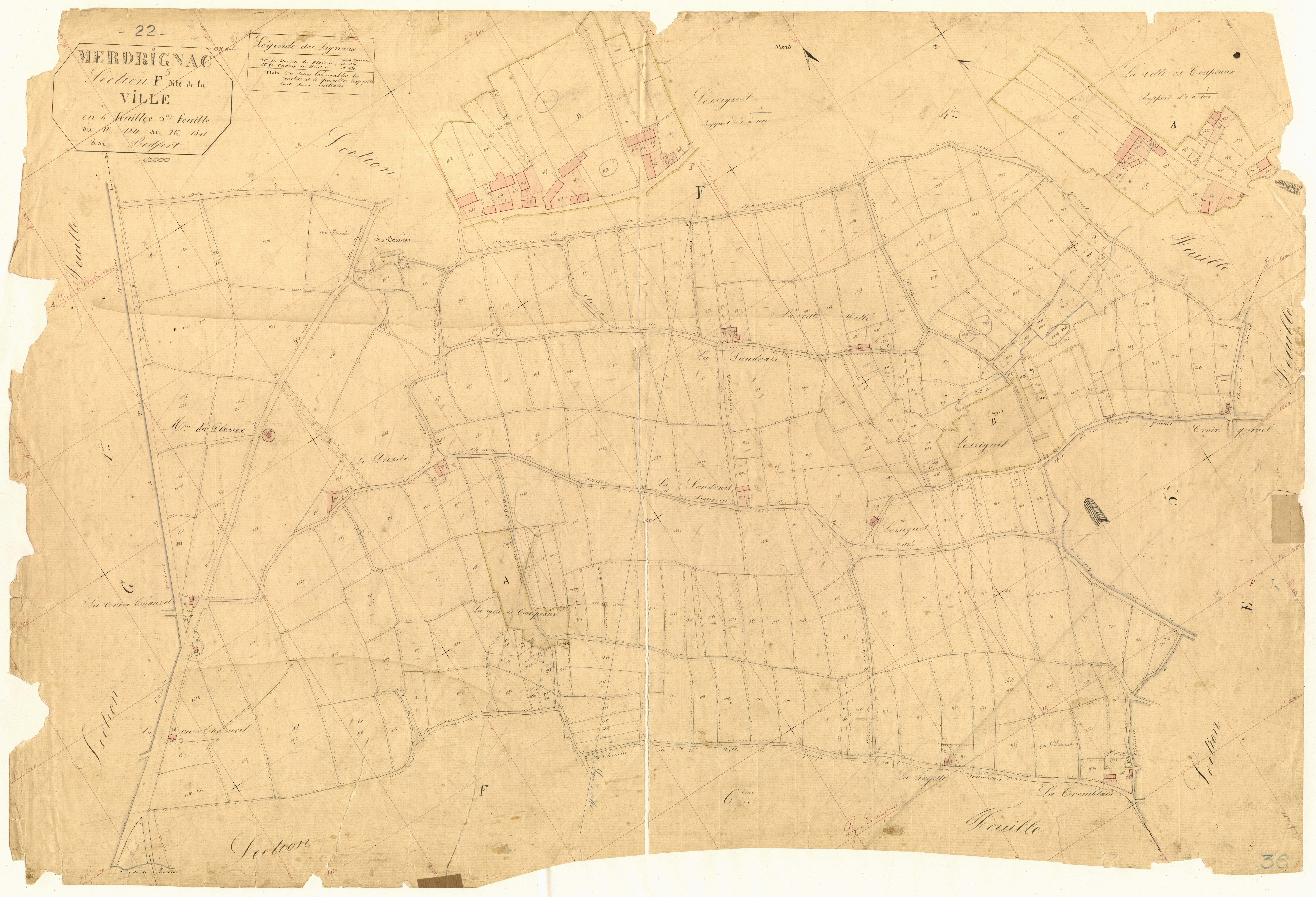 Merdrignac - Section F, 5e feuille
