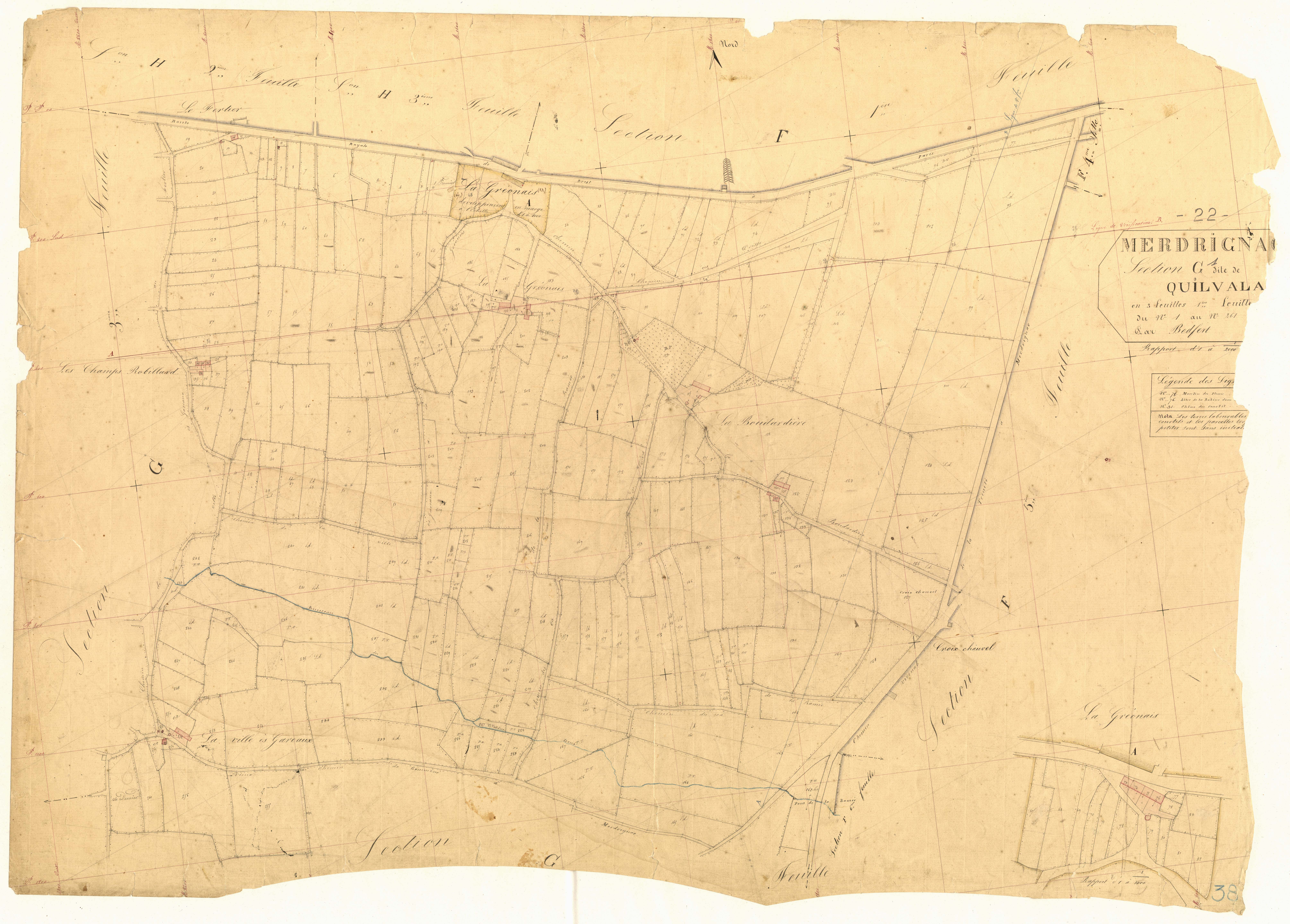Merdrignac - Section G, 1re feuille