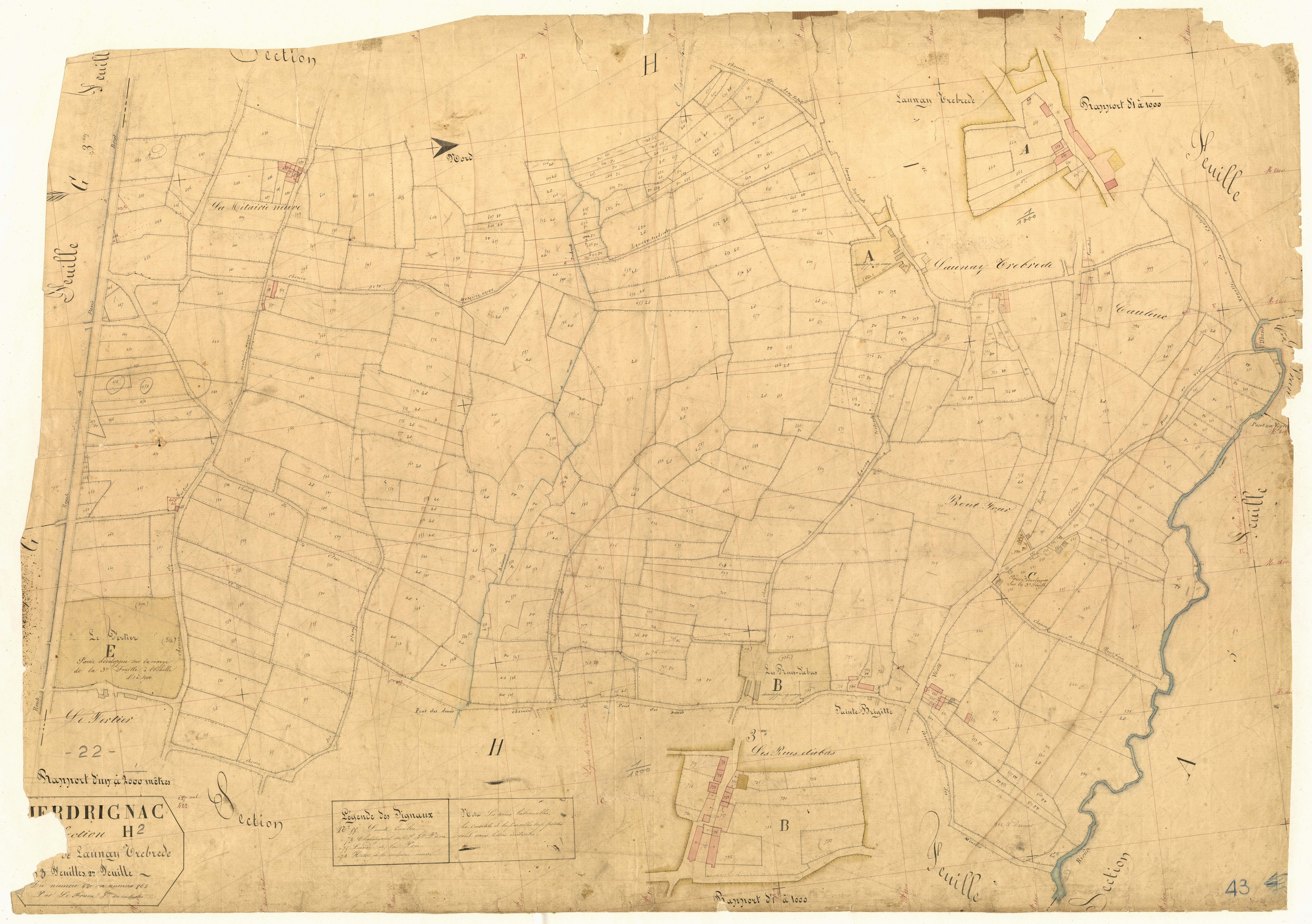 Merdrignac - Section H, 2e feuille