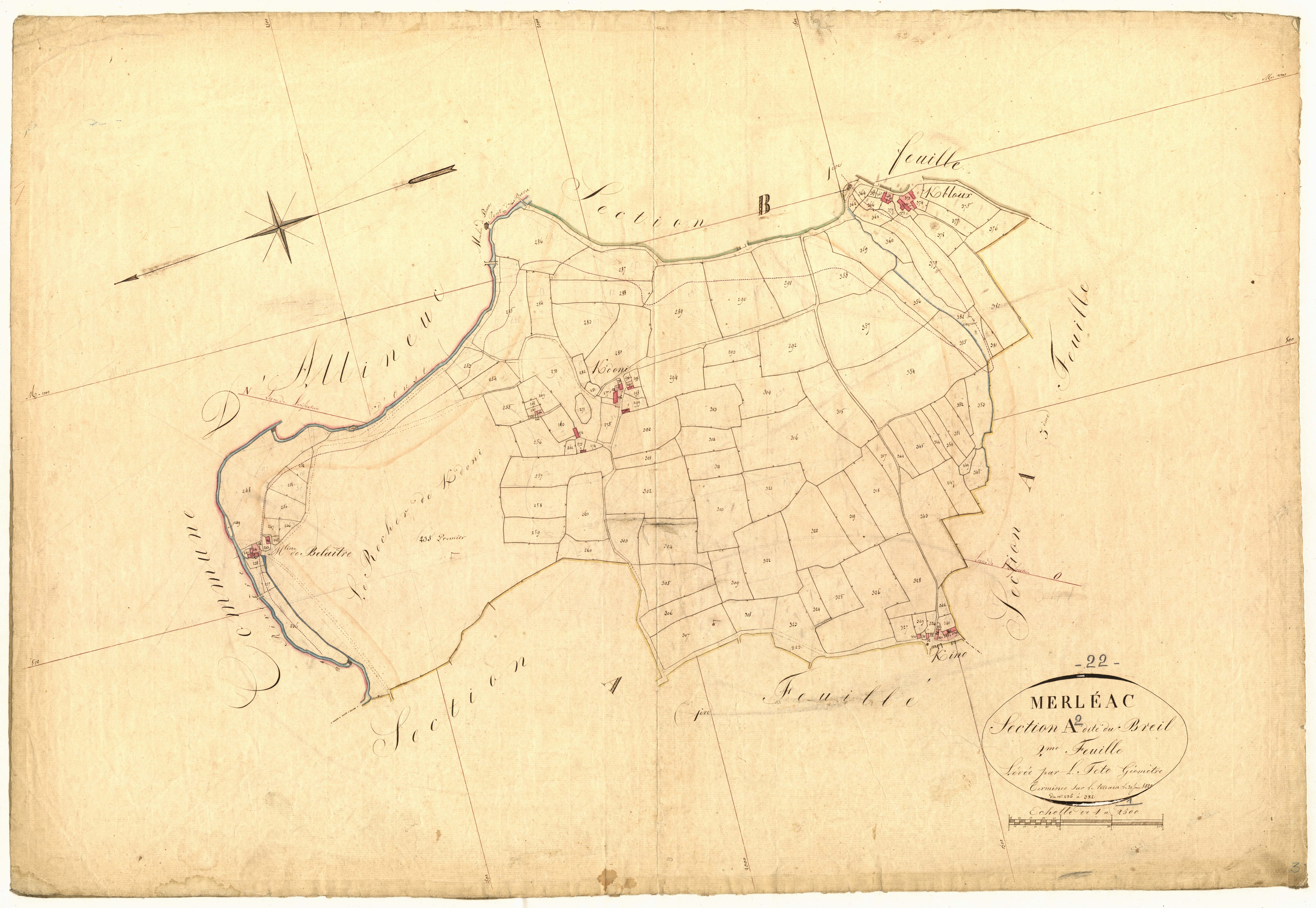 Merléac - Section A, 2e feuille