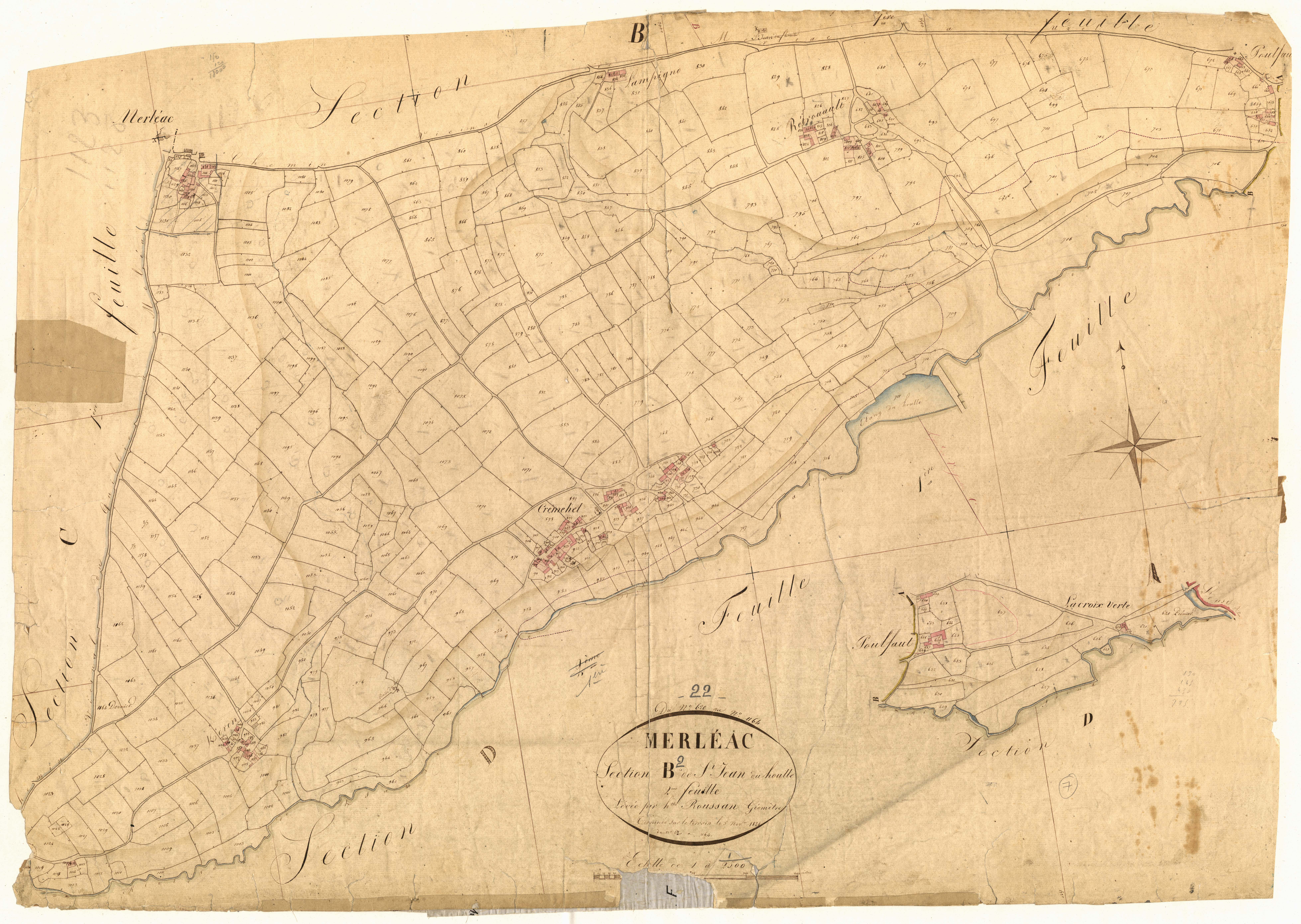 Merléac - Section B, 2e feuille