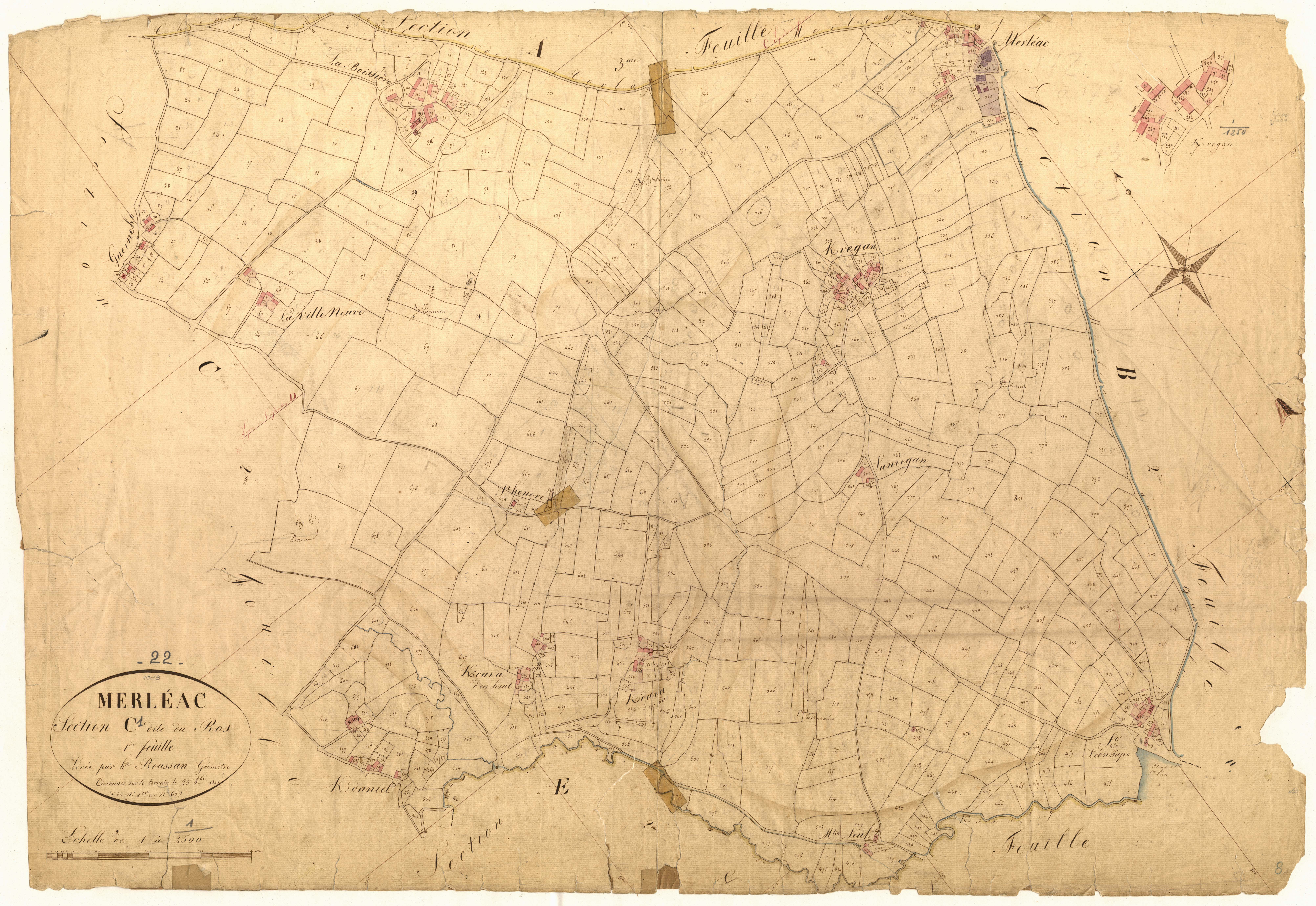 Merléac - Section C, 1re feuille