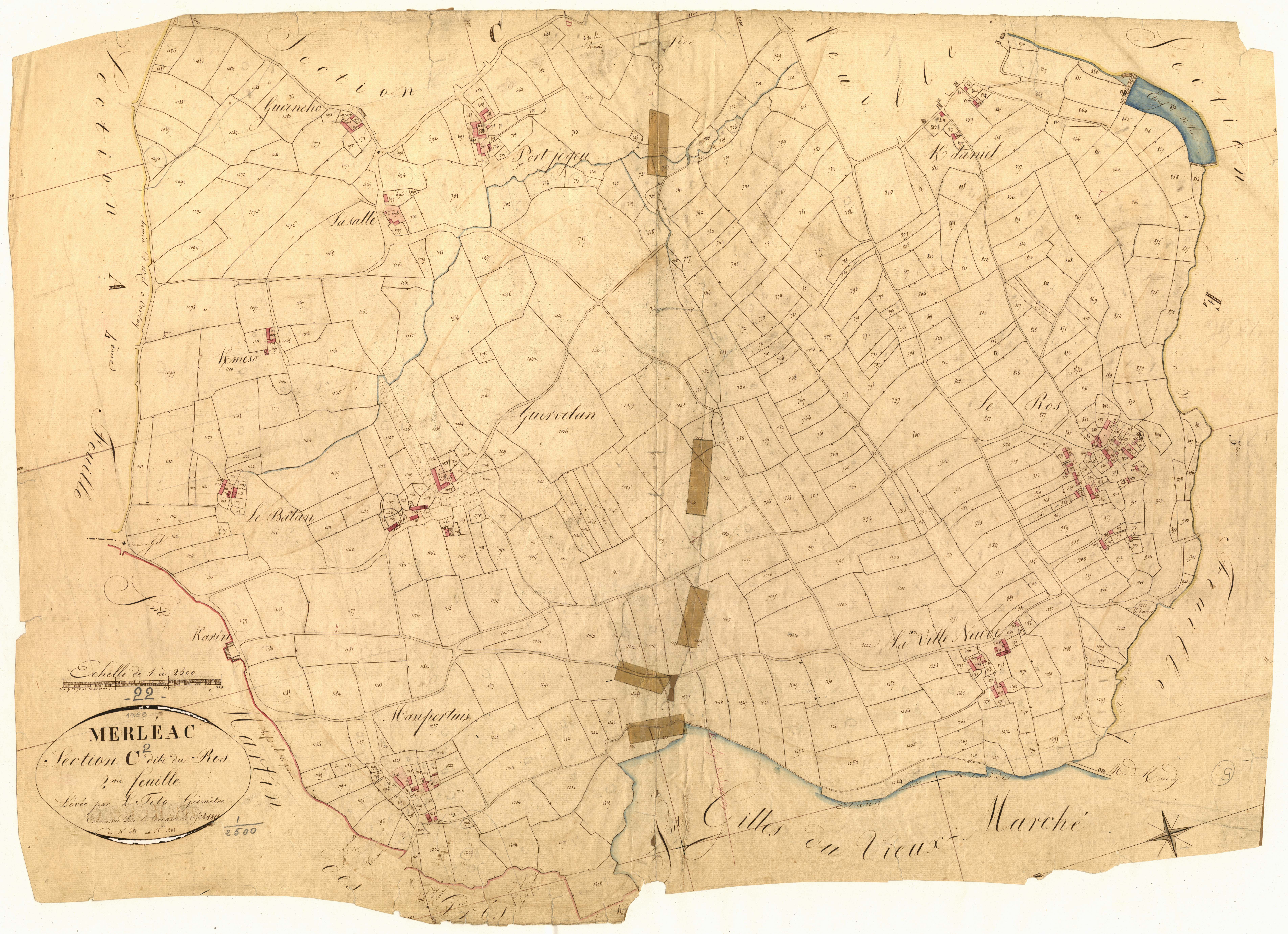 Merléac - Section C, 2e feuille