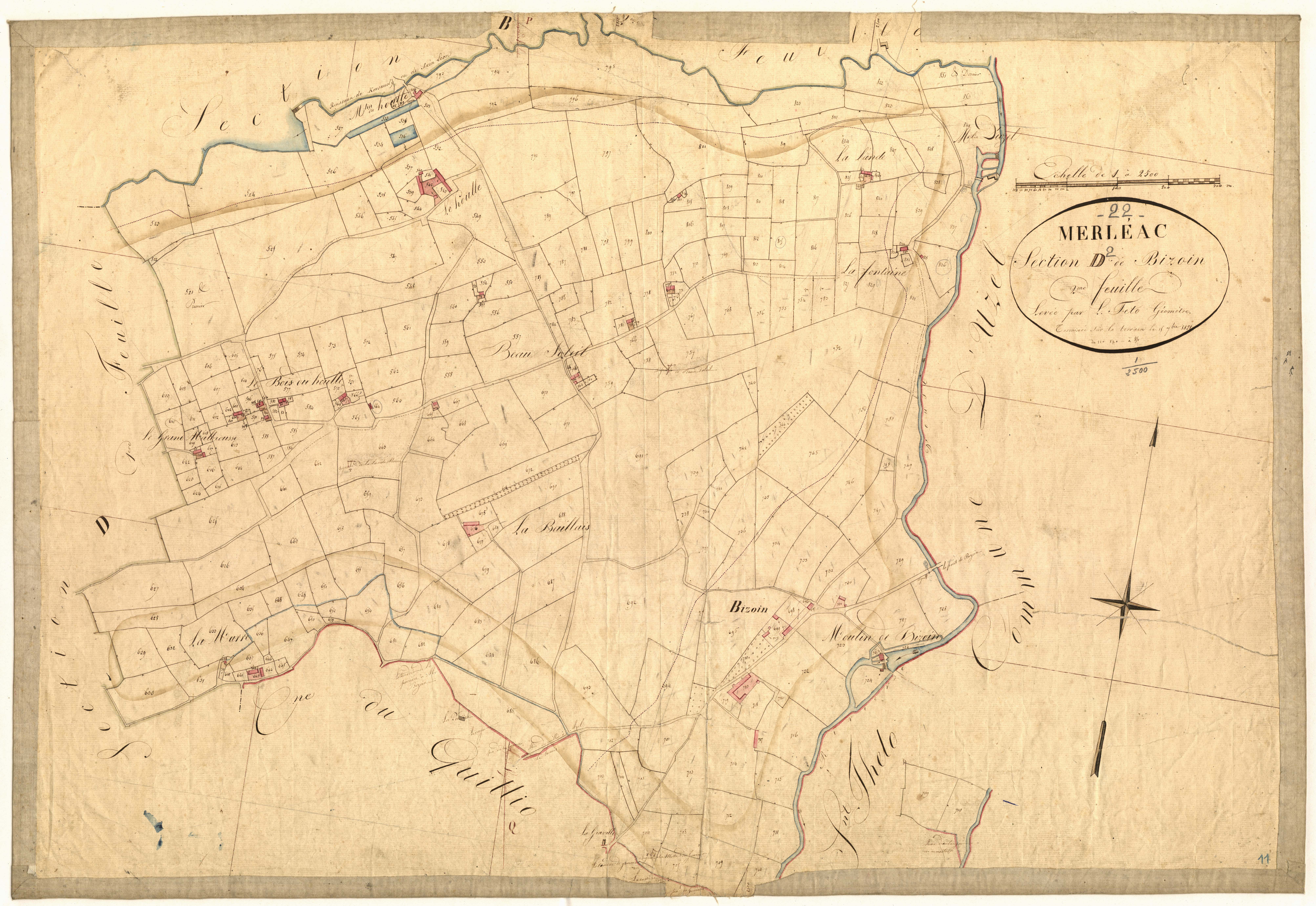 Merléac - Section D, 2e feuille