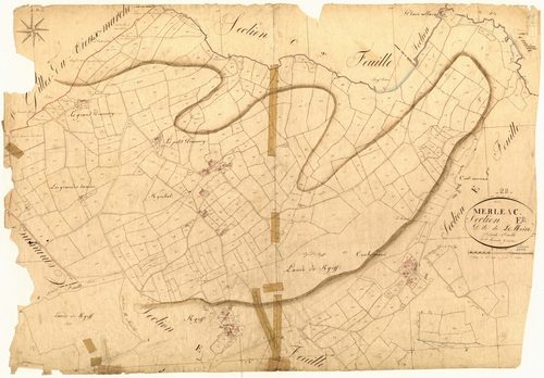 Merléac - Section E, 2e feuille