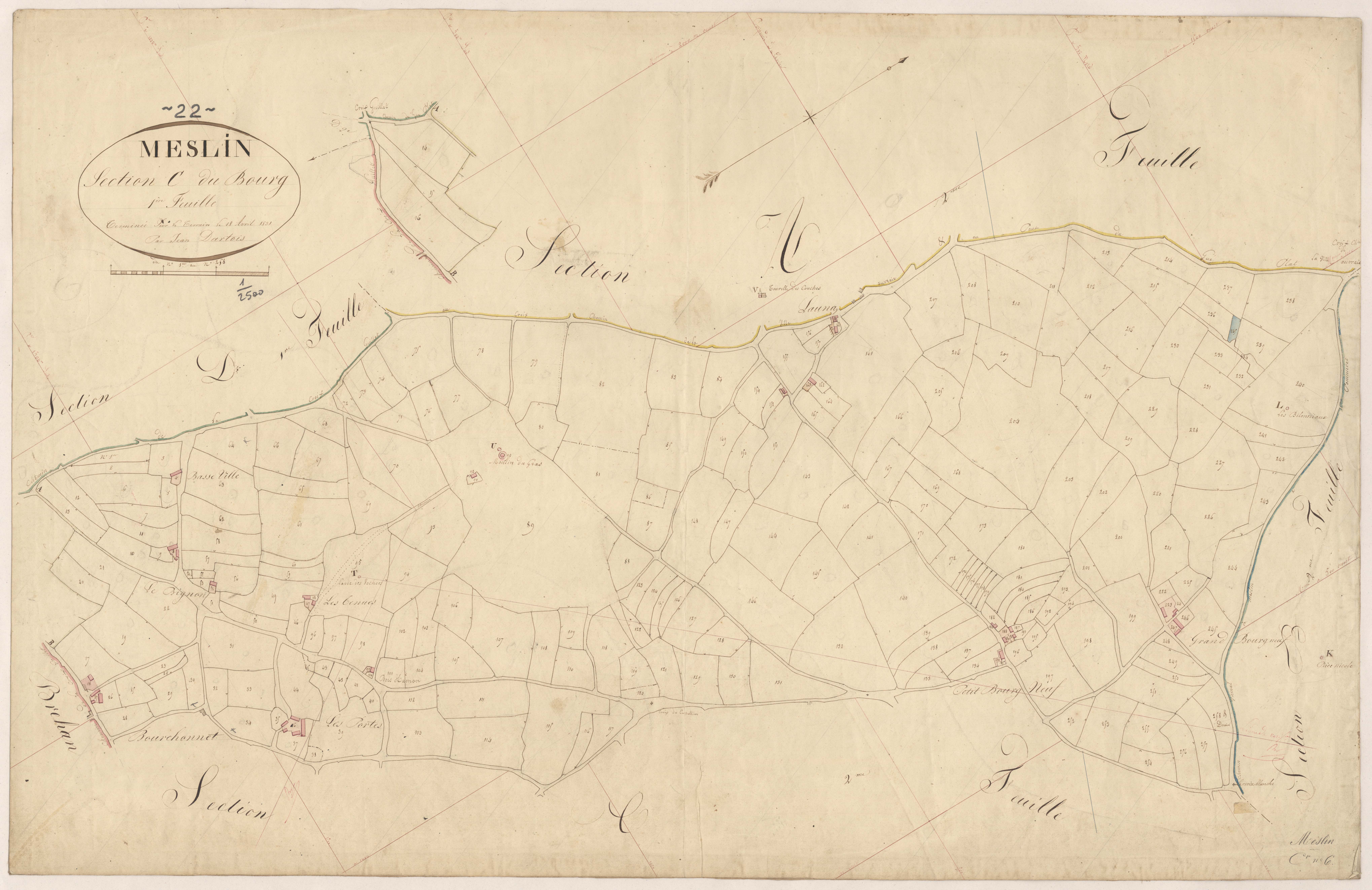 Meslin - Section C, 1re feuille