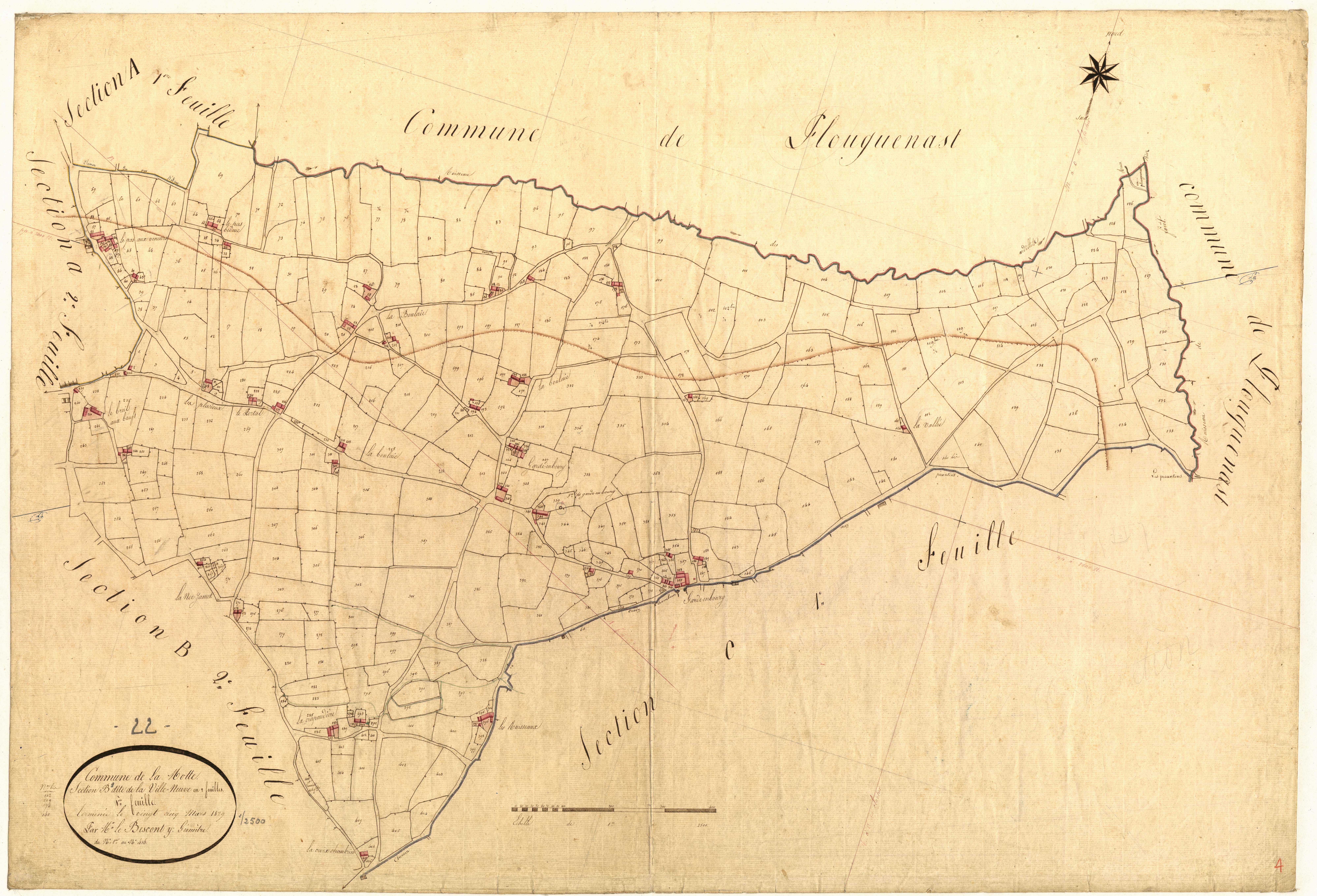 La Motte - Section B, 1re feuille