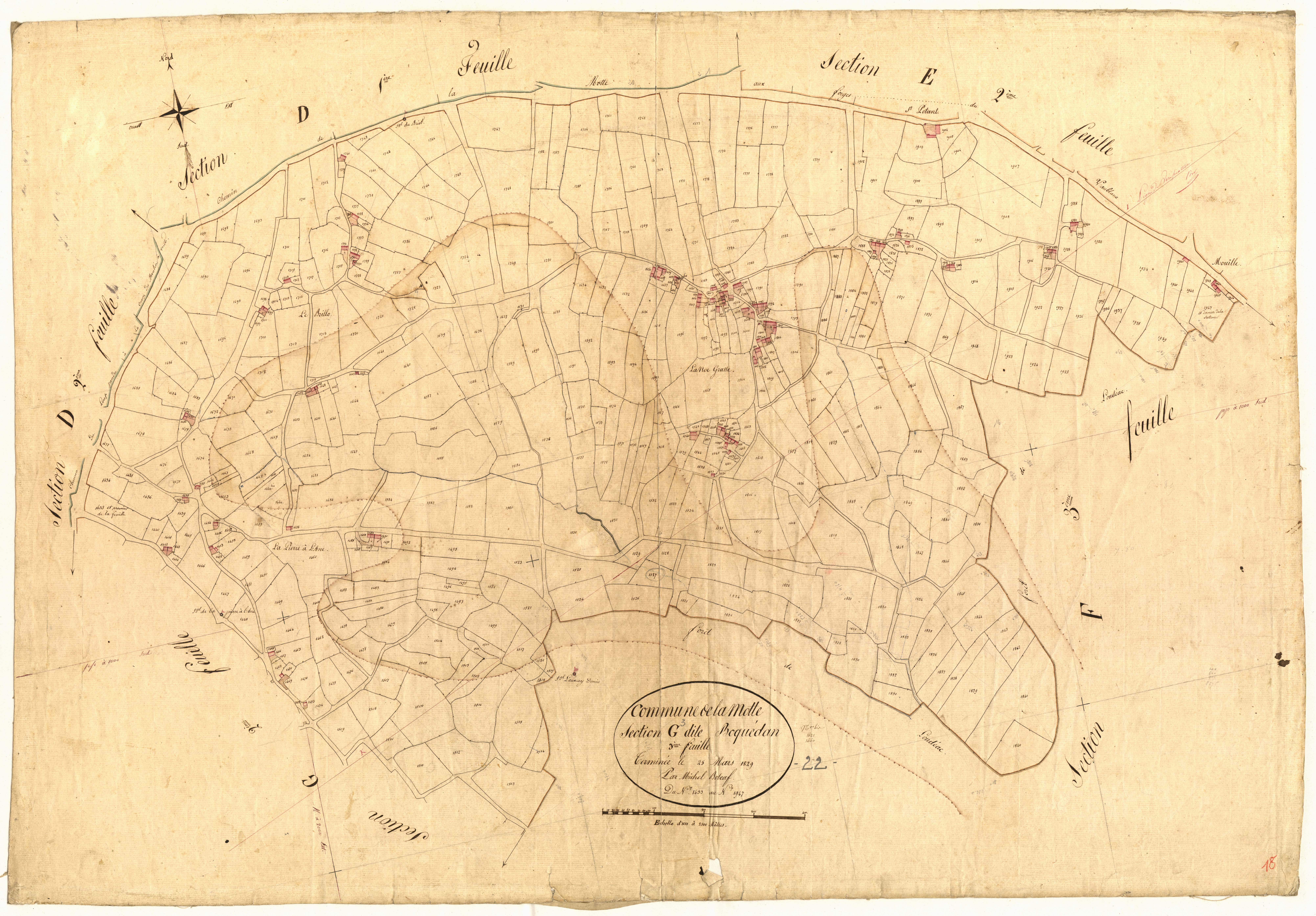 La Motte - Section G, 3e feuille