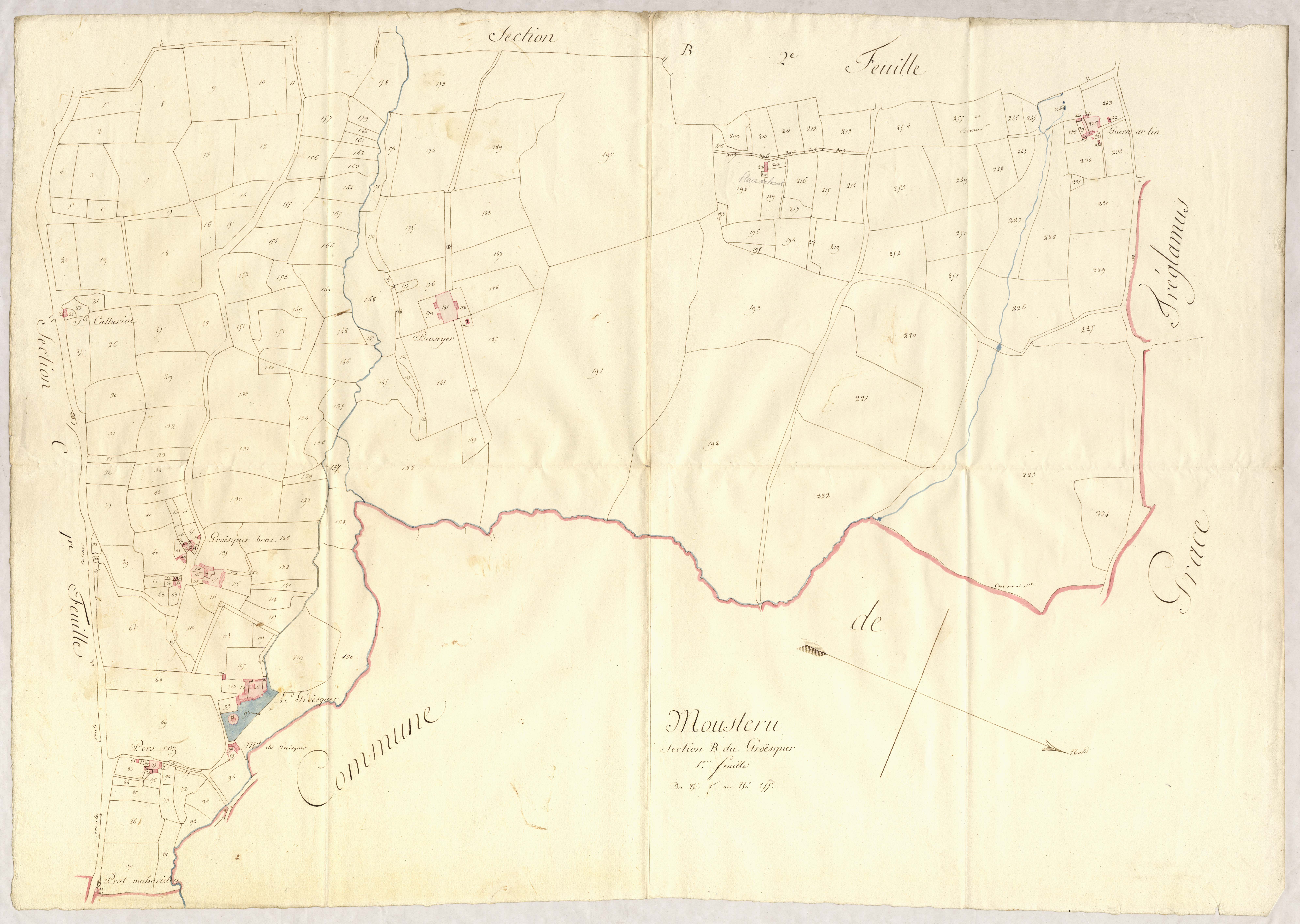Moustéru - Section B, 1re feuille