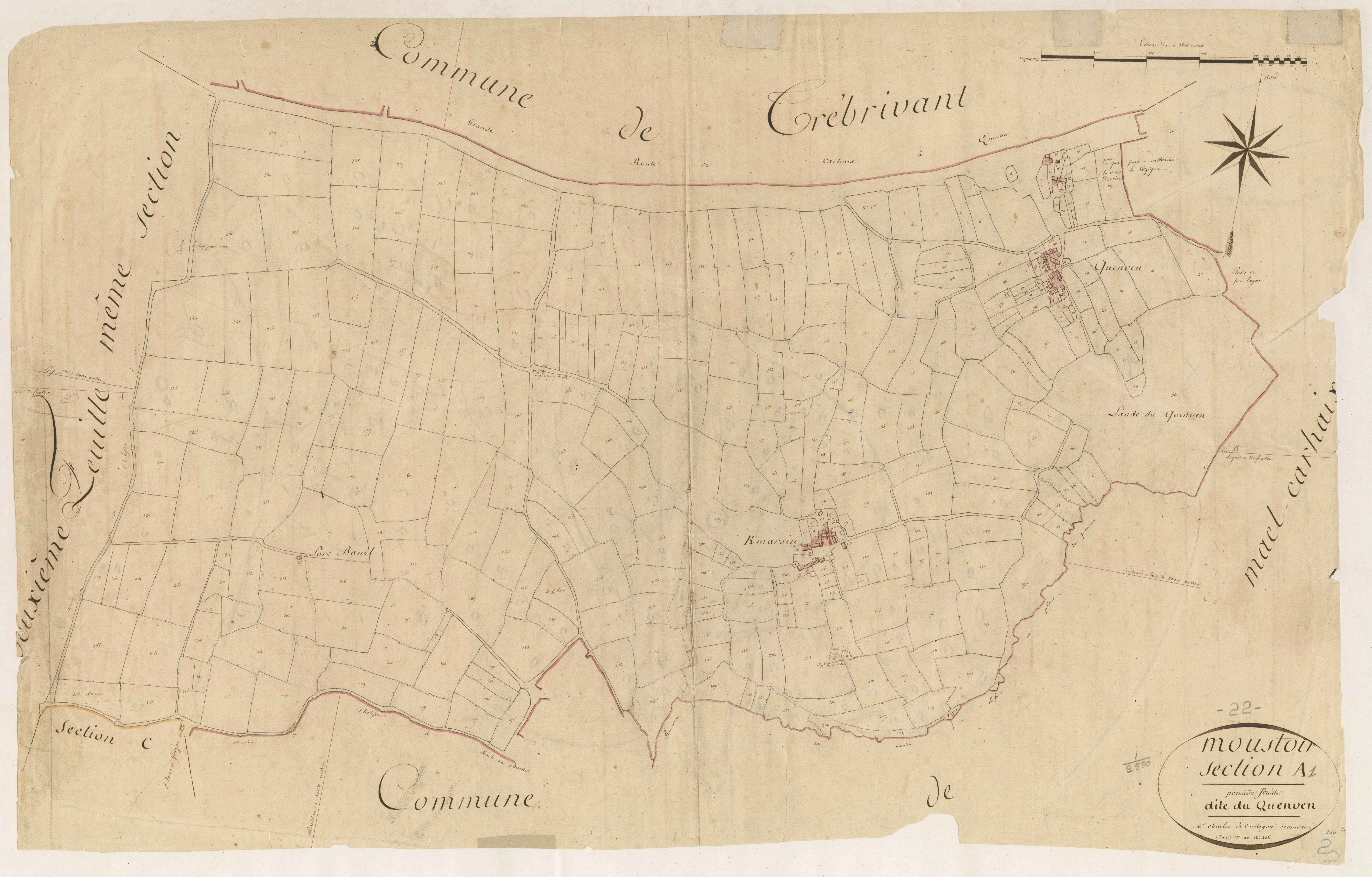 Le Moustoir - Section A, 1re feuille