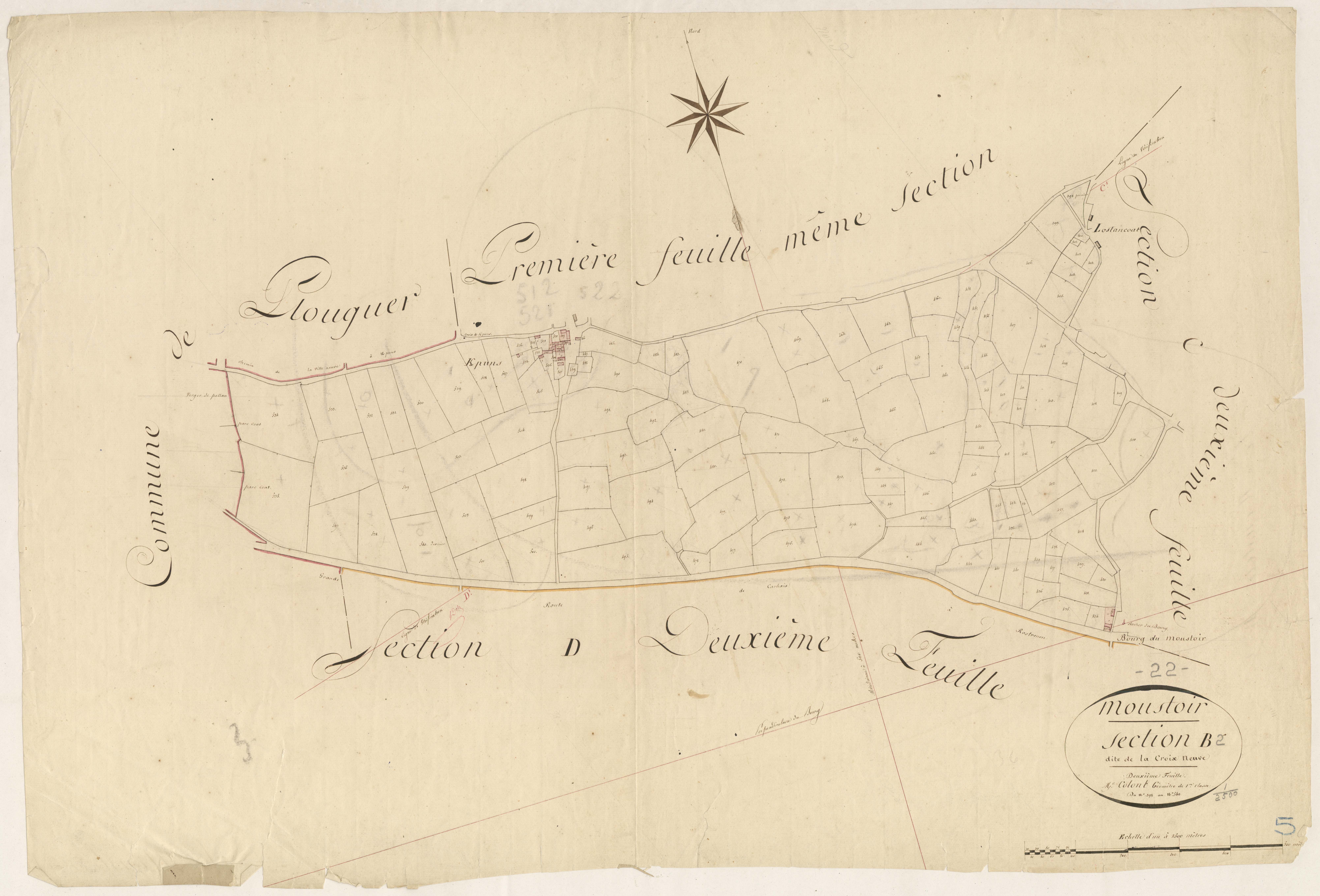 Le Moustoir - Section B, 2e feuille