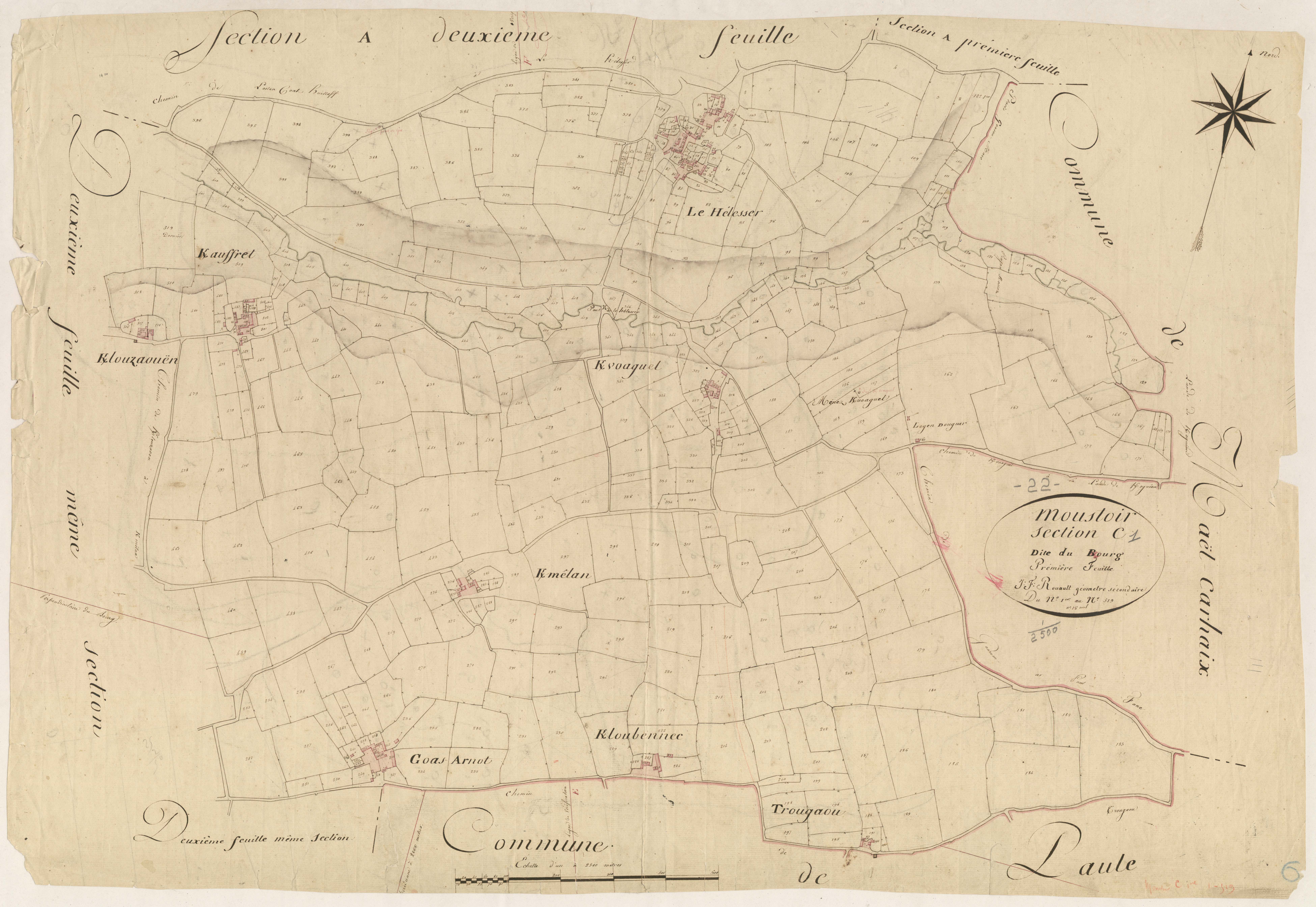 Le Moustoir - Section C, 1re feuille