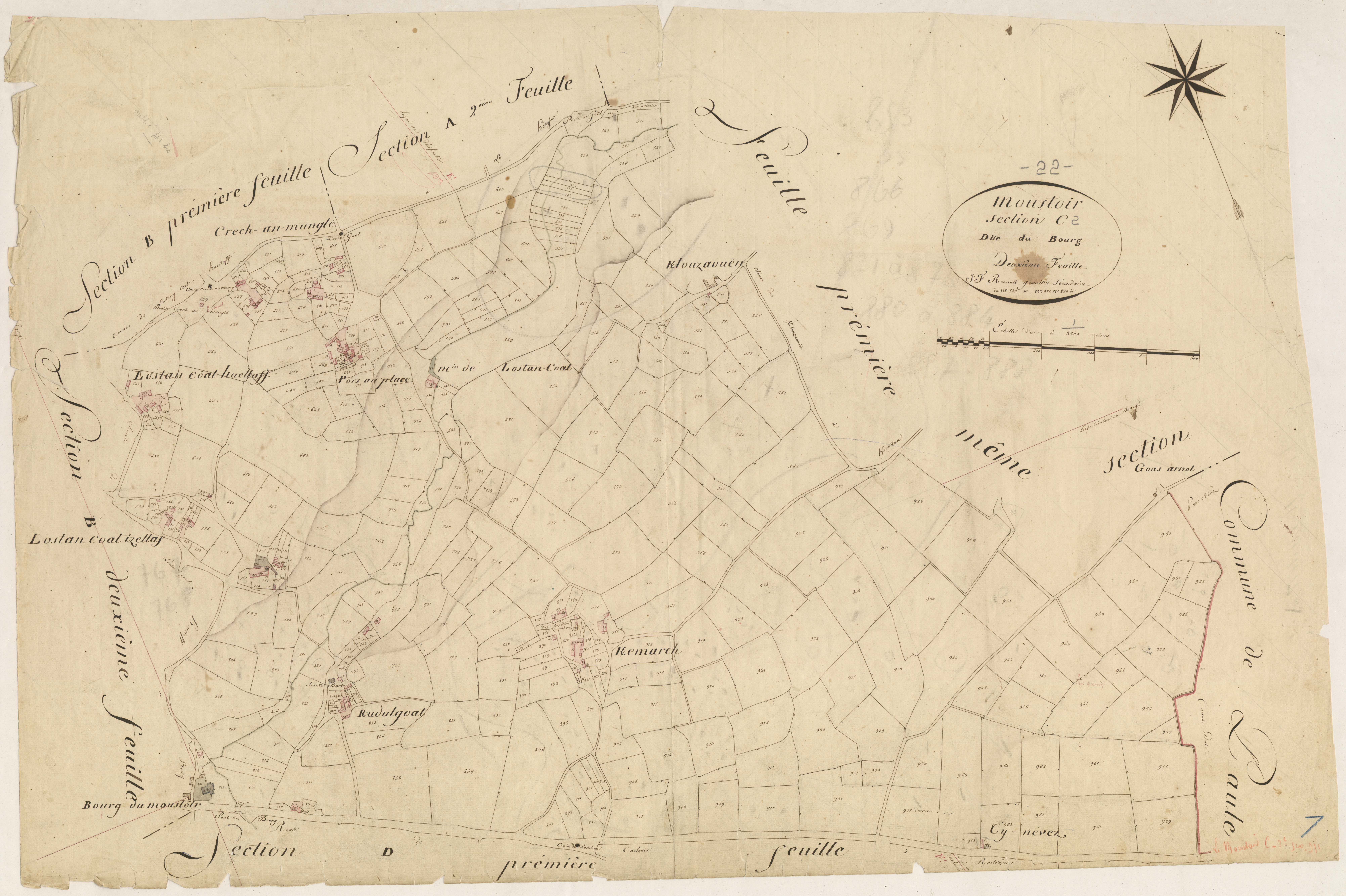 Le Moustoir - Section C, 2e feuille