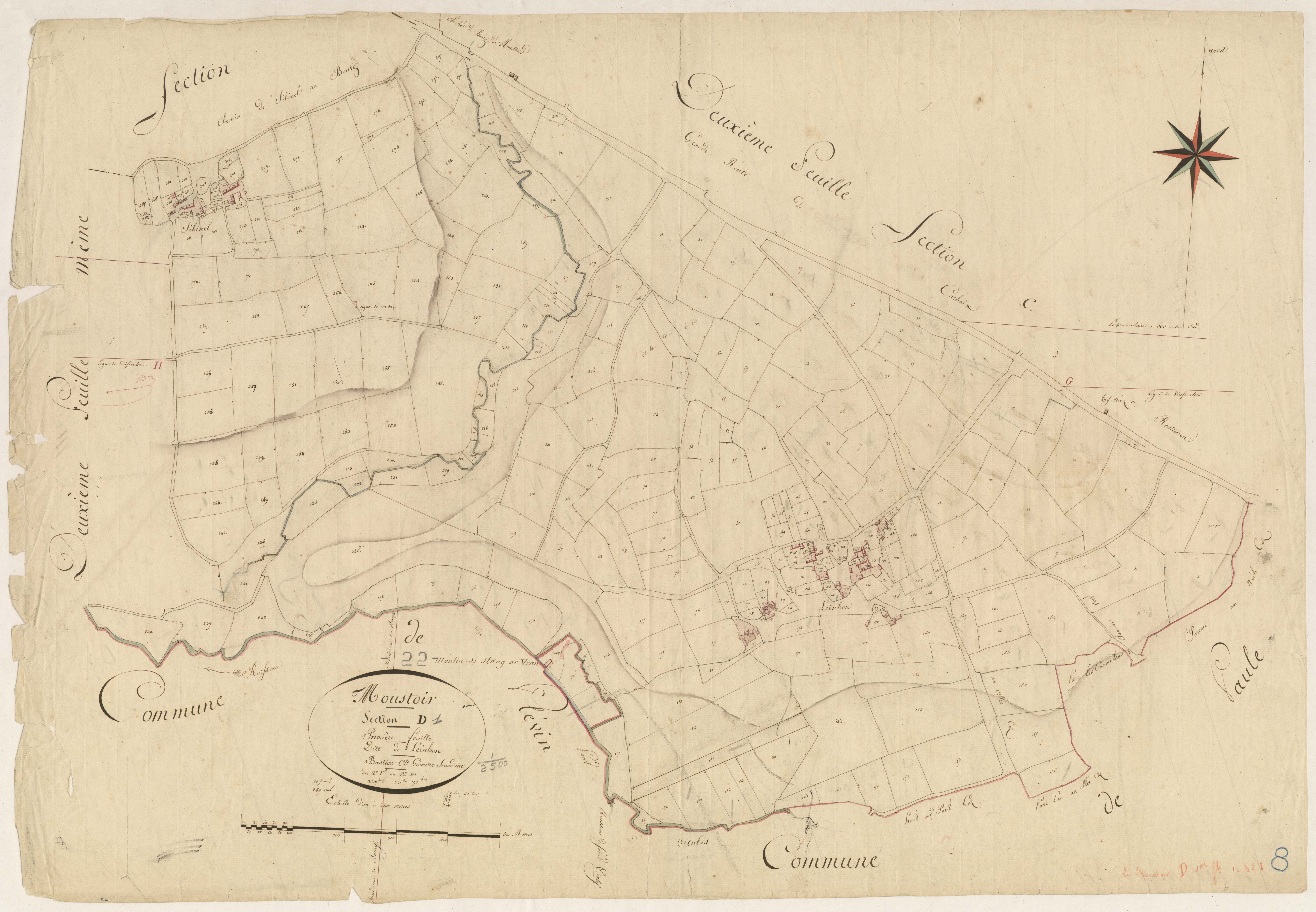 Le Moustoir - Section D, 1re feuille