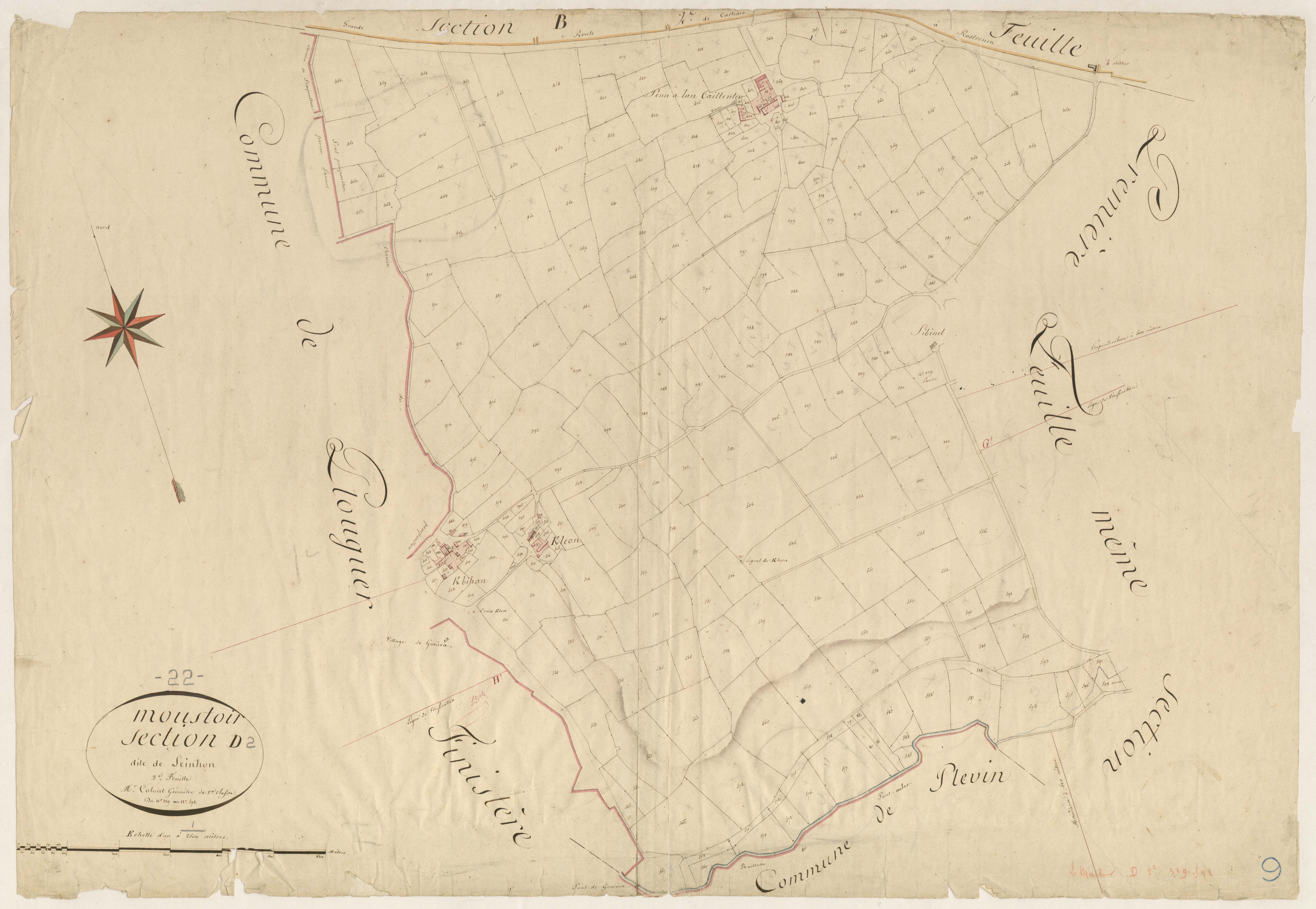 Le Moustoir - Section D, 2e feuille