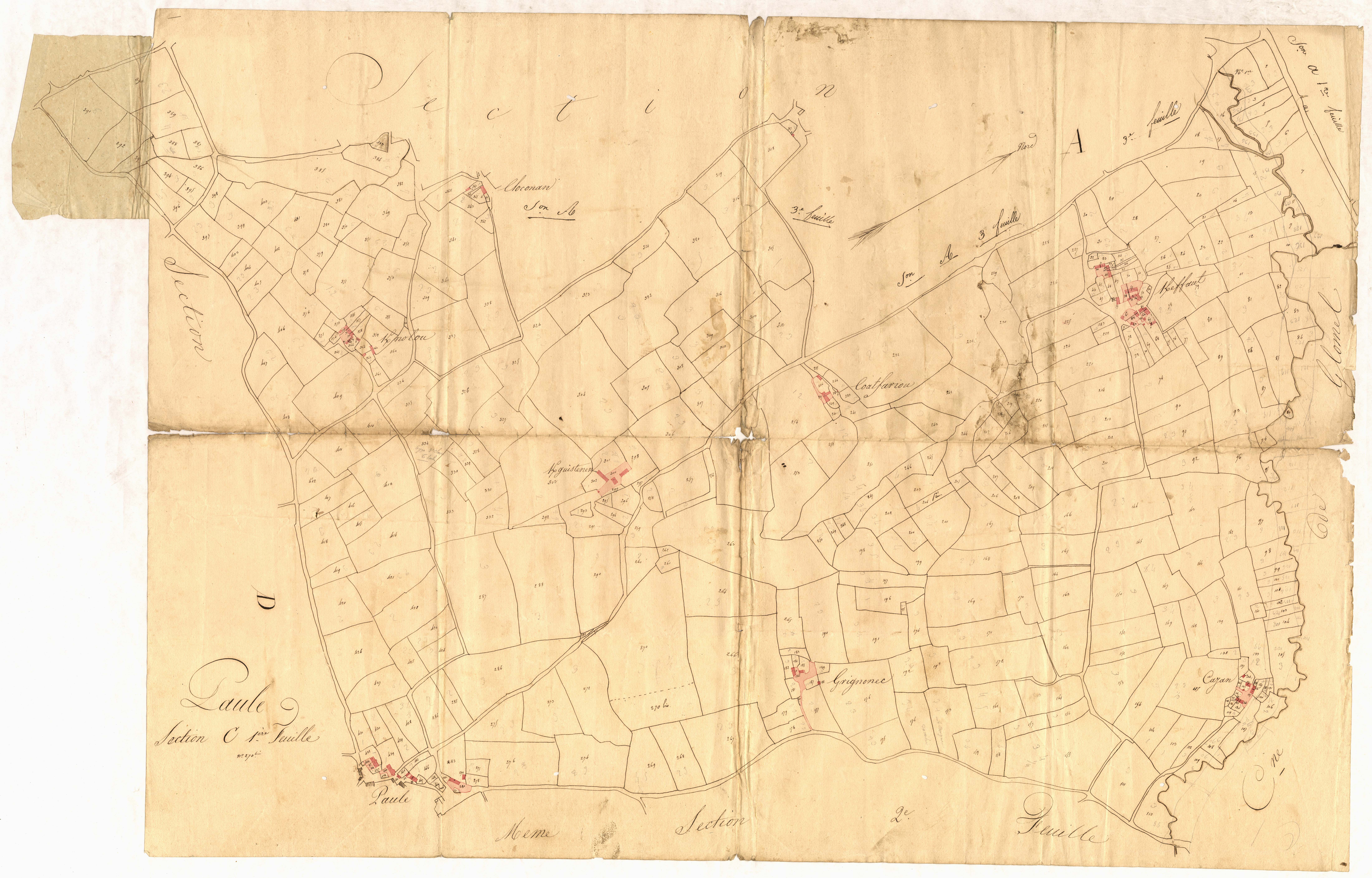Paule - Section C, 1re feuille