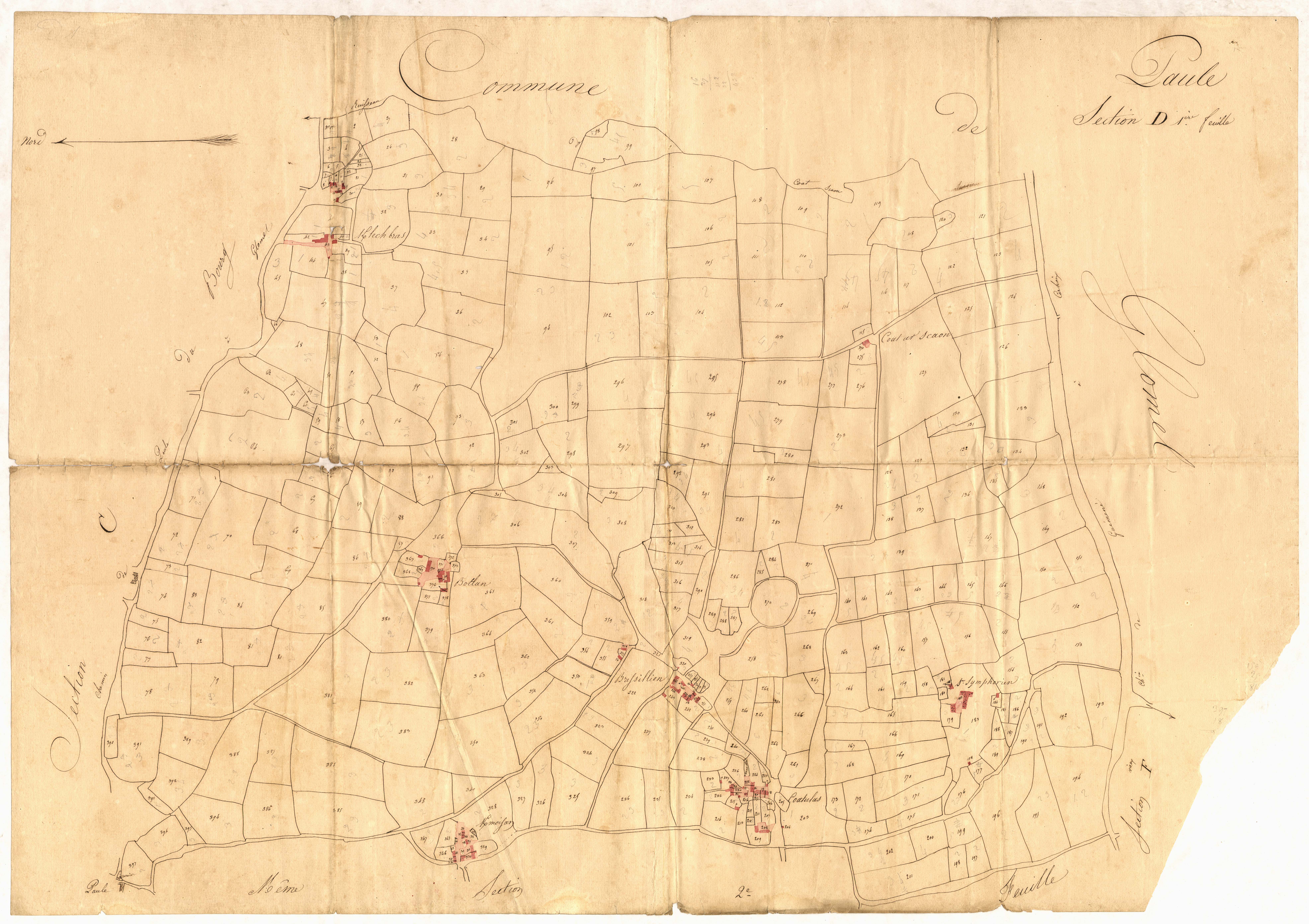 Paule - Section D, 1re feuille