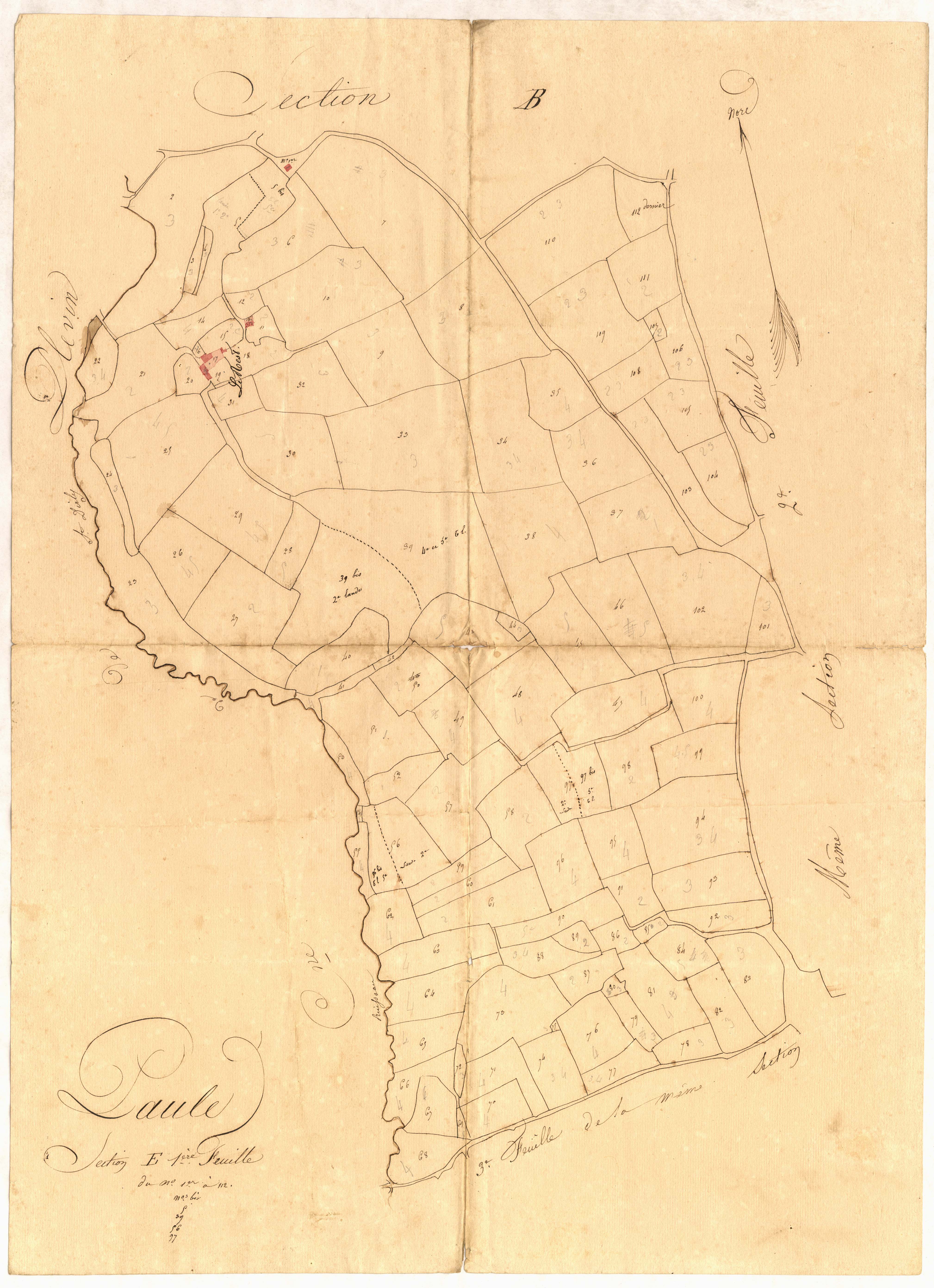 Paule - Section E, 1re feuille