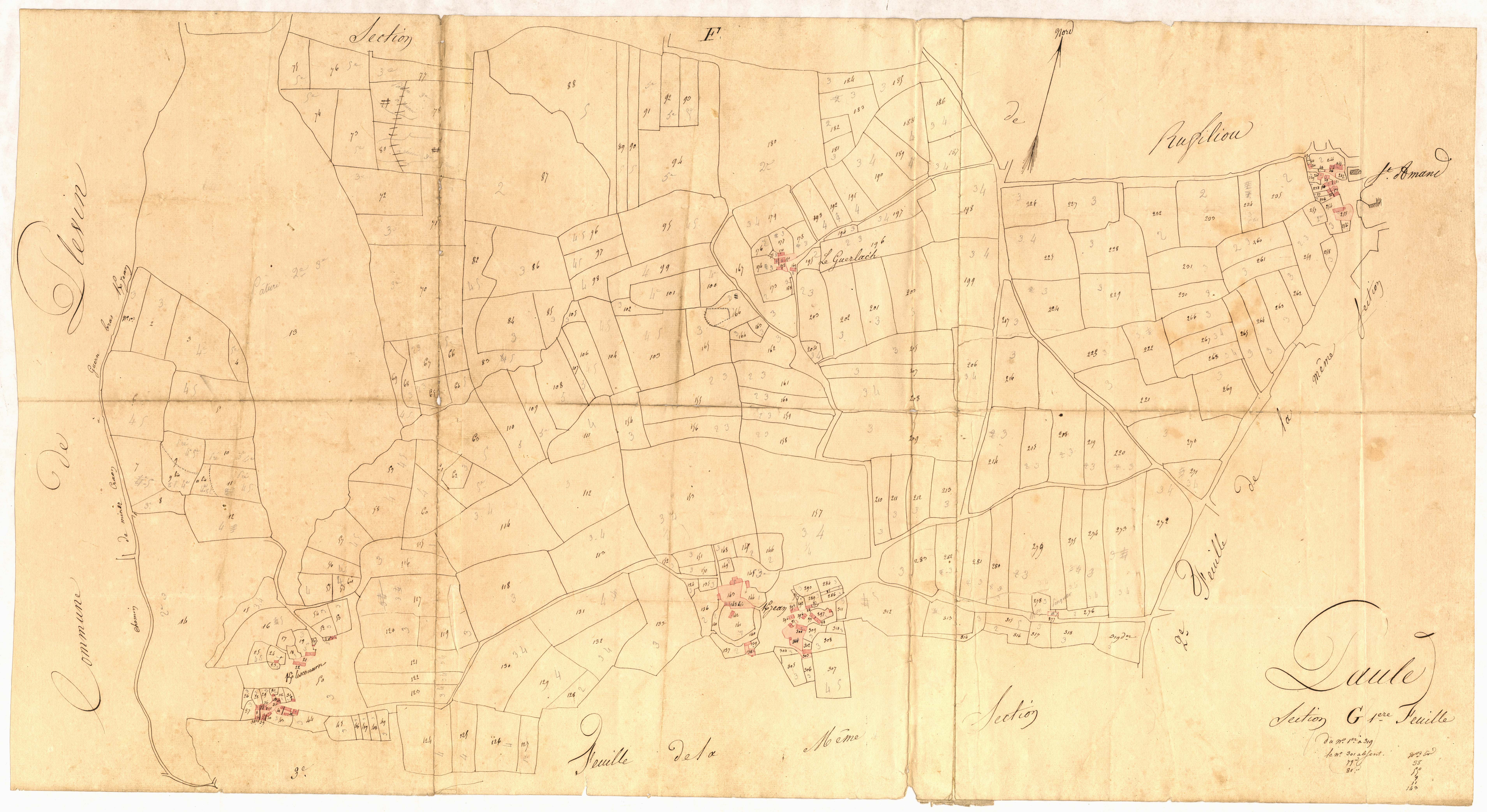 Paule - Section G, 1re feuille
