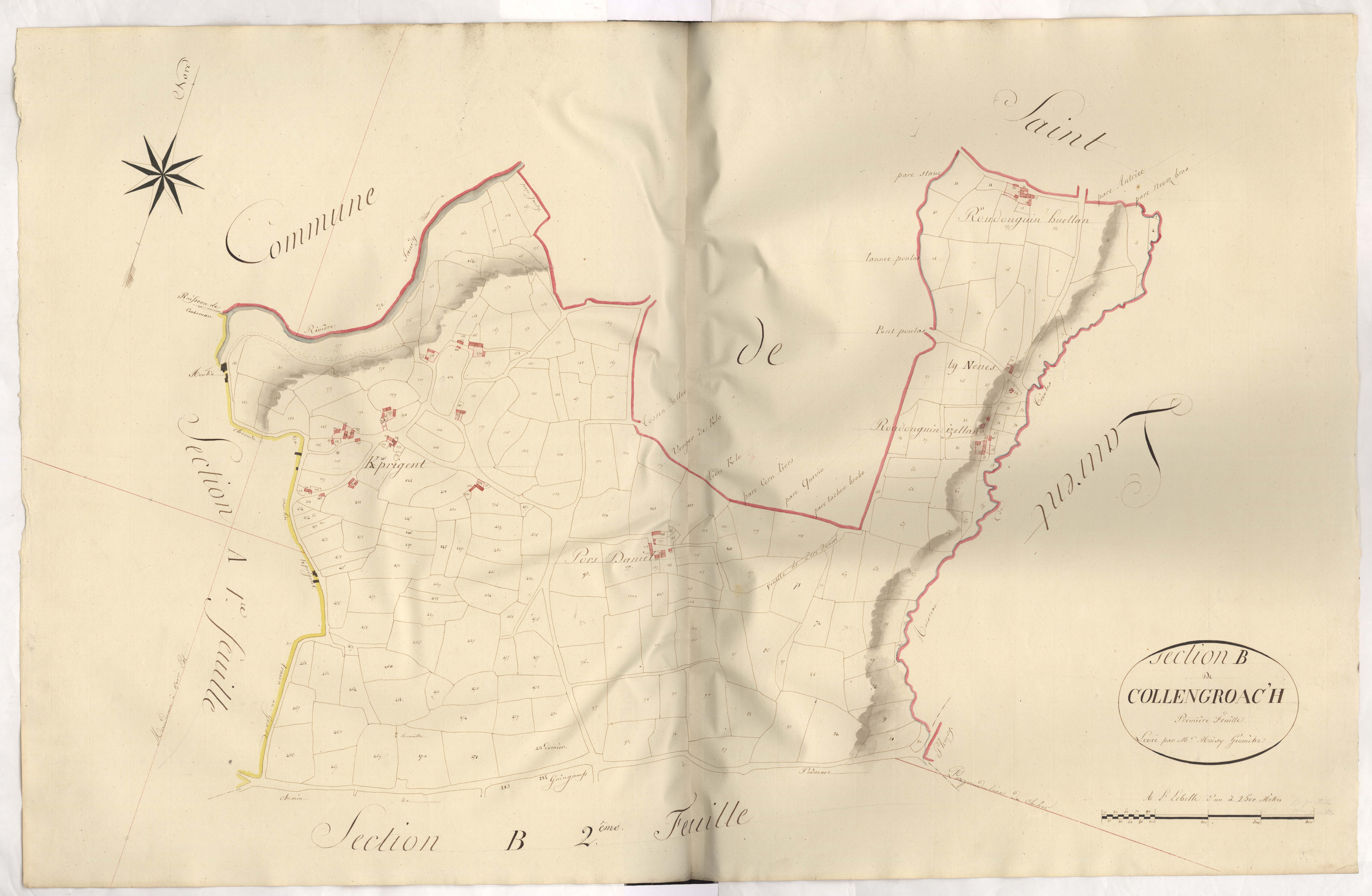 Pédernec - Section B, 1re feuille