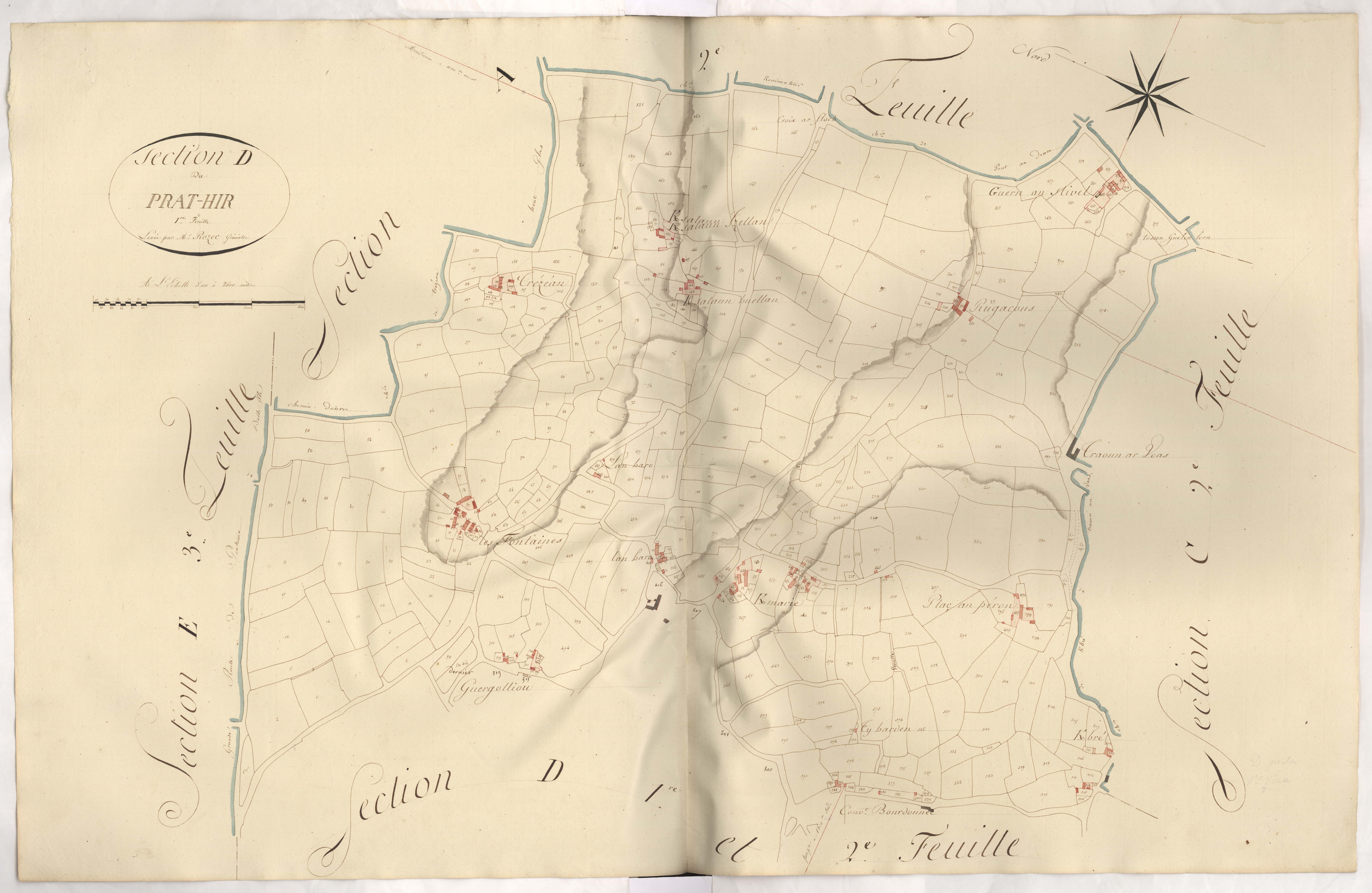 Pédernec - Section D, 1re feuille