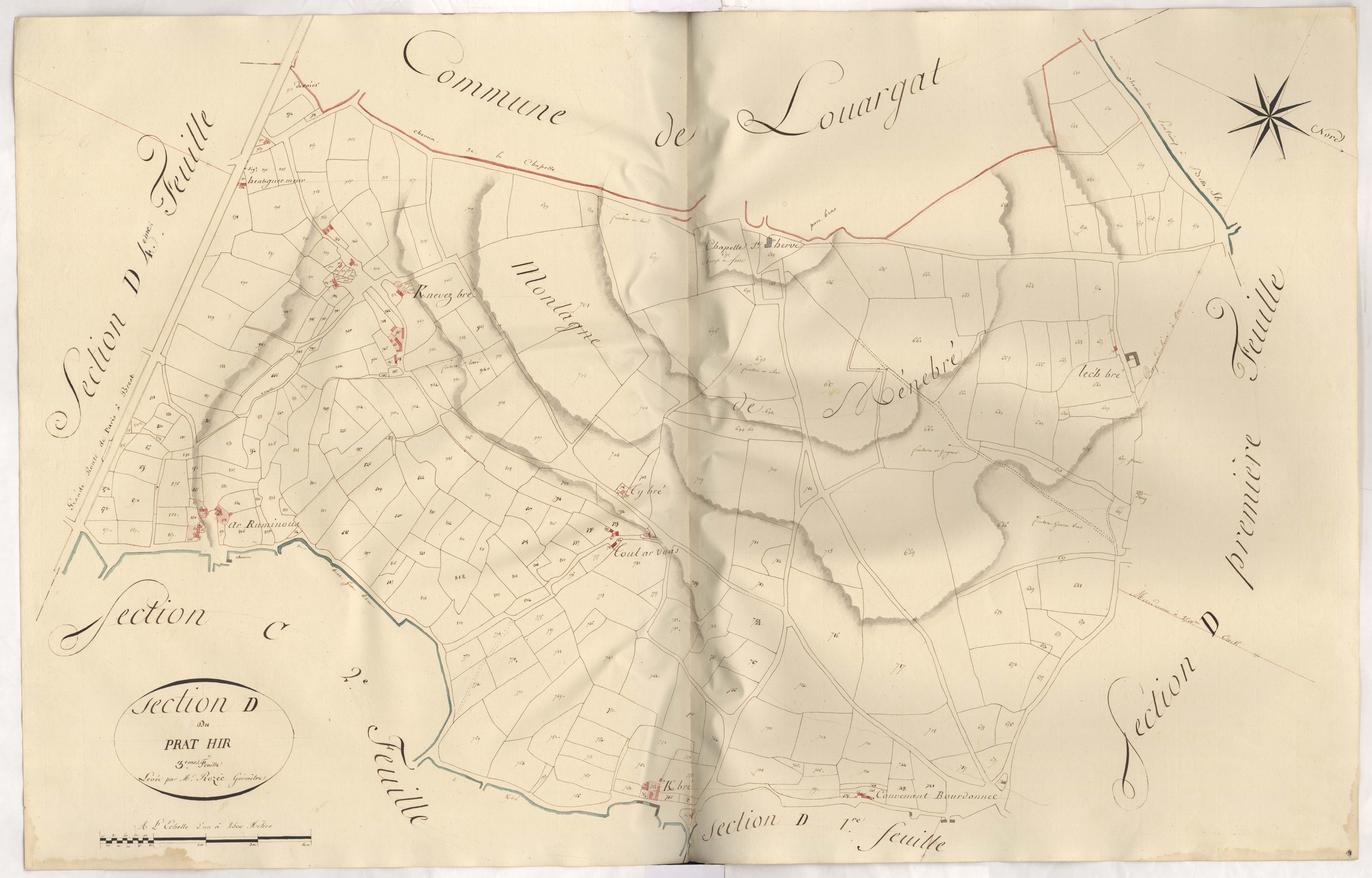 Pédernec - Section D, 3e feuille