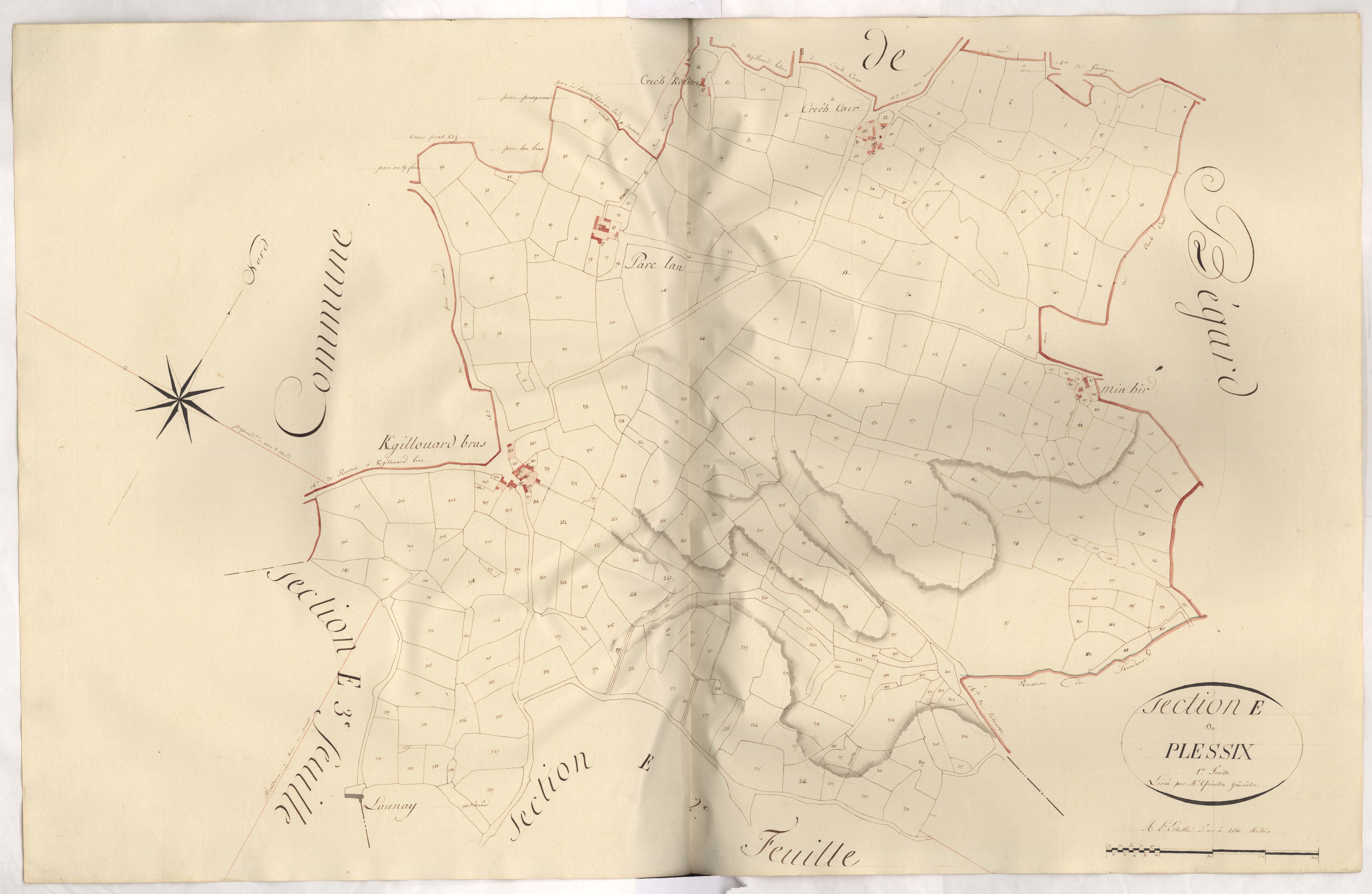 Pédernec - Section E, 1re feuille