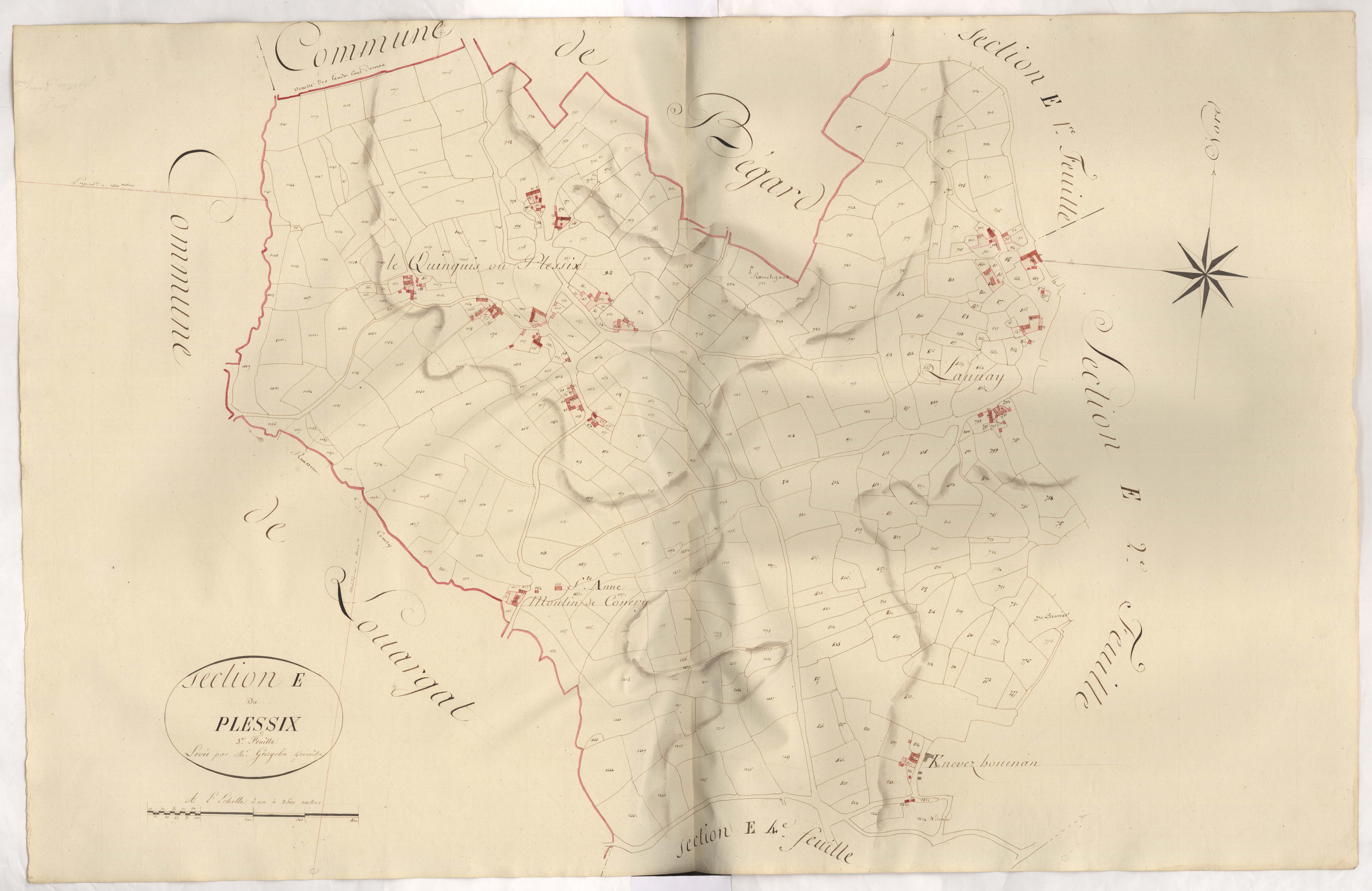 Pédernec - Section E, 3e feuille