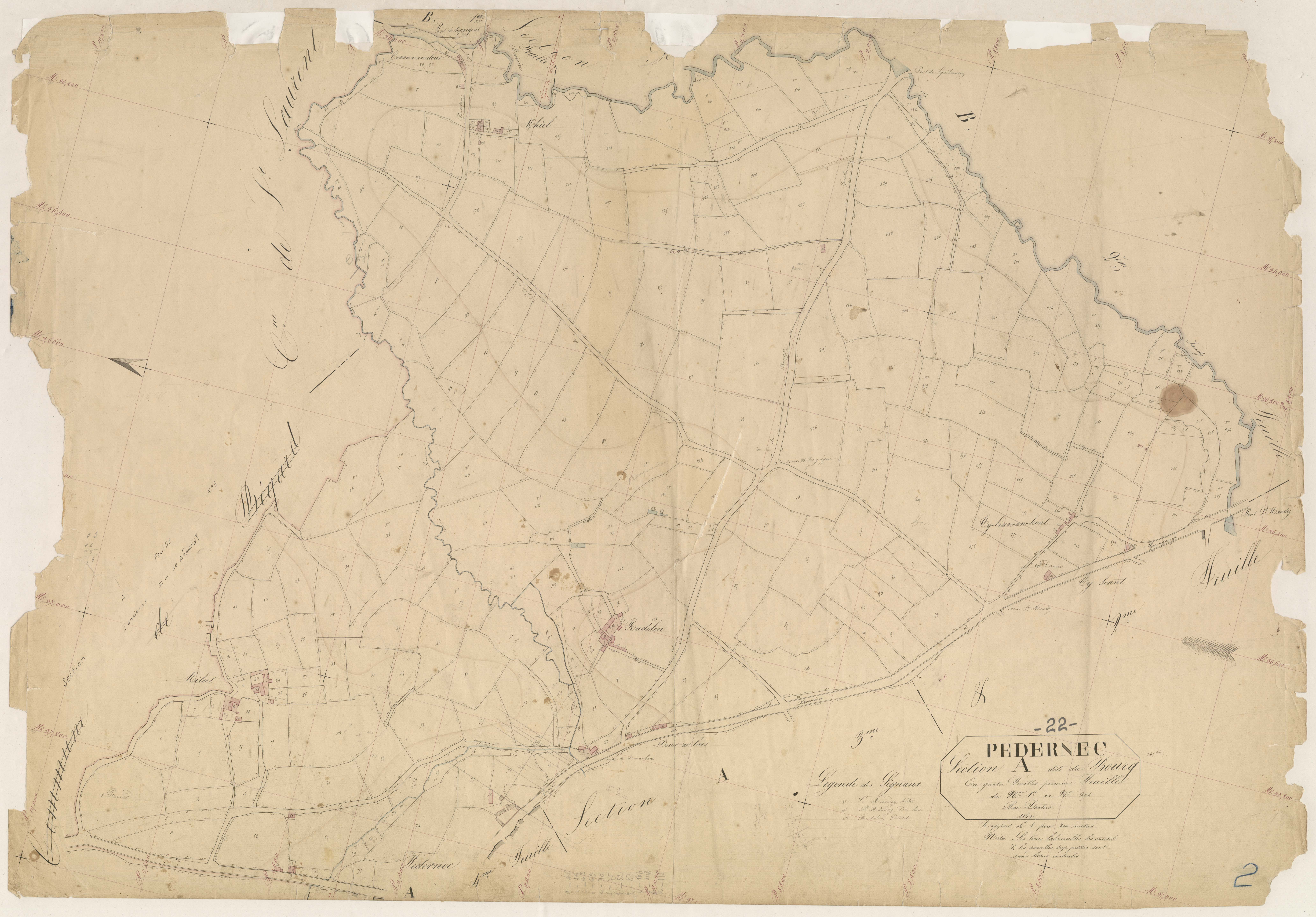 Pédernec - Section A, 1re feuille