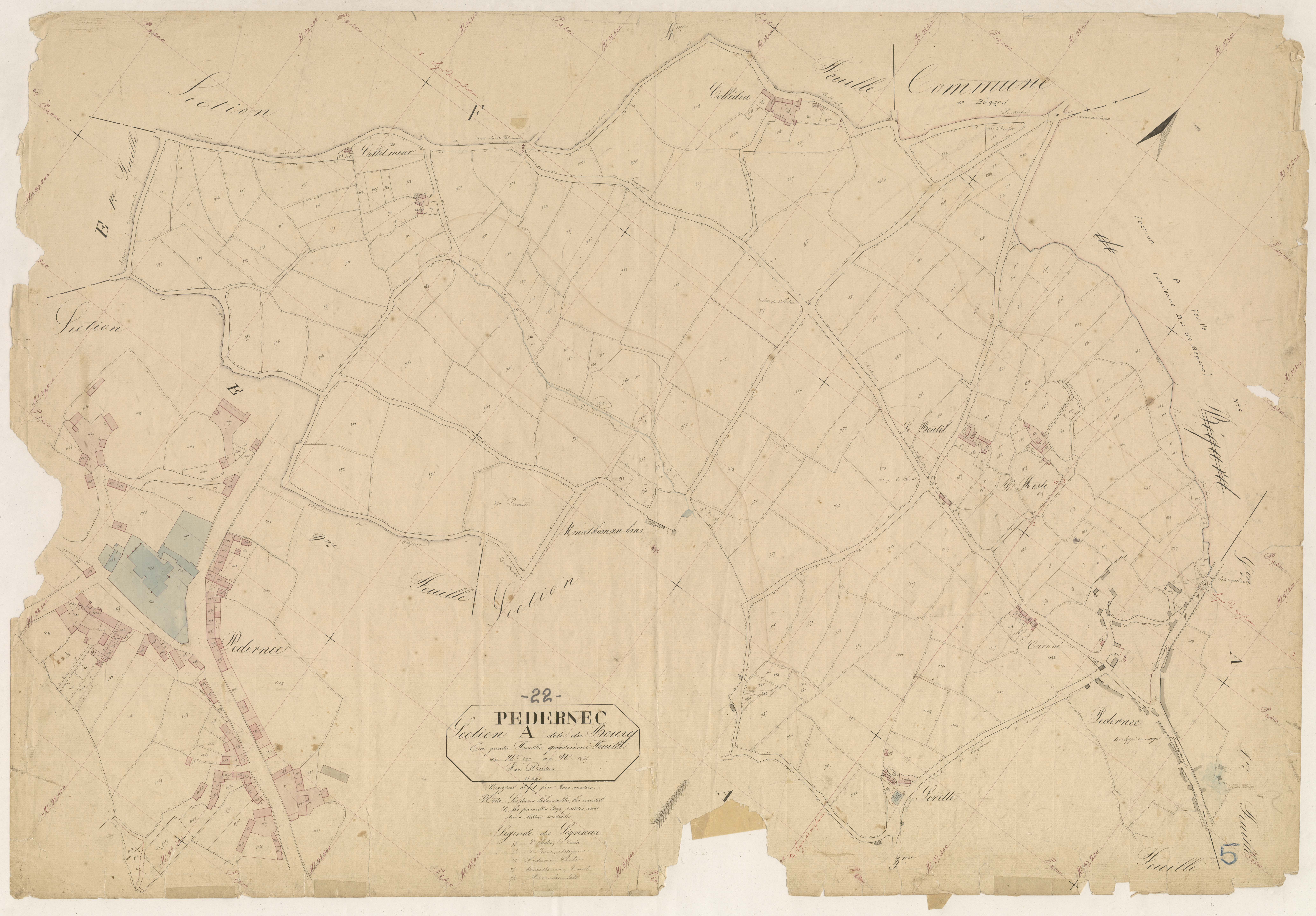 Pédernec - Section A, 4e feuille
