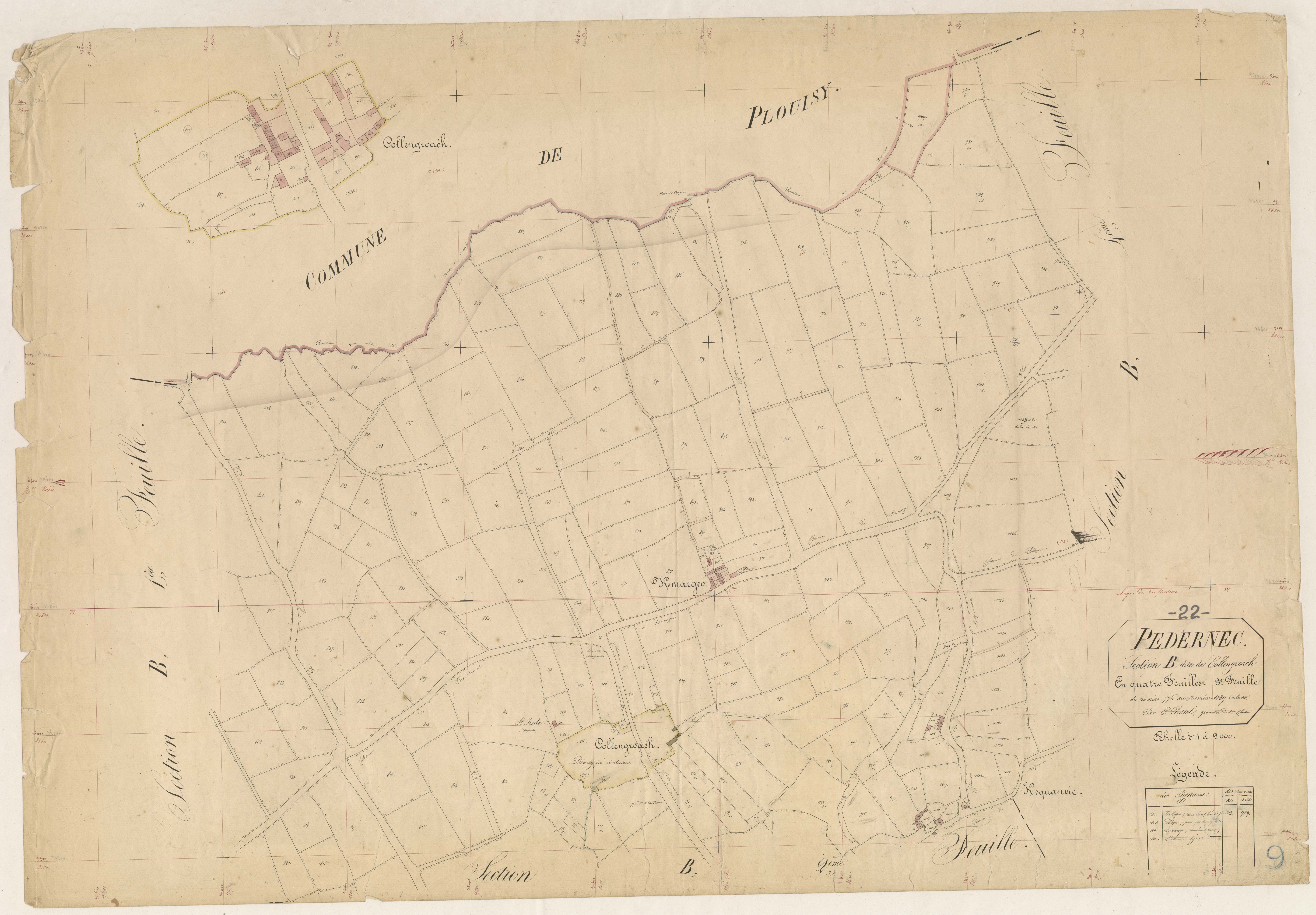 Pédernec - Section B, 3e feuille