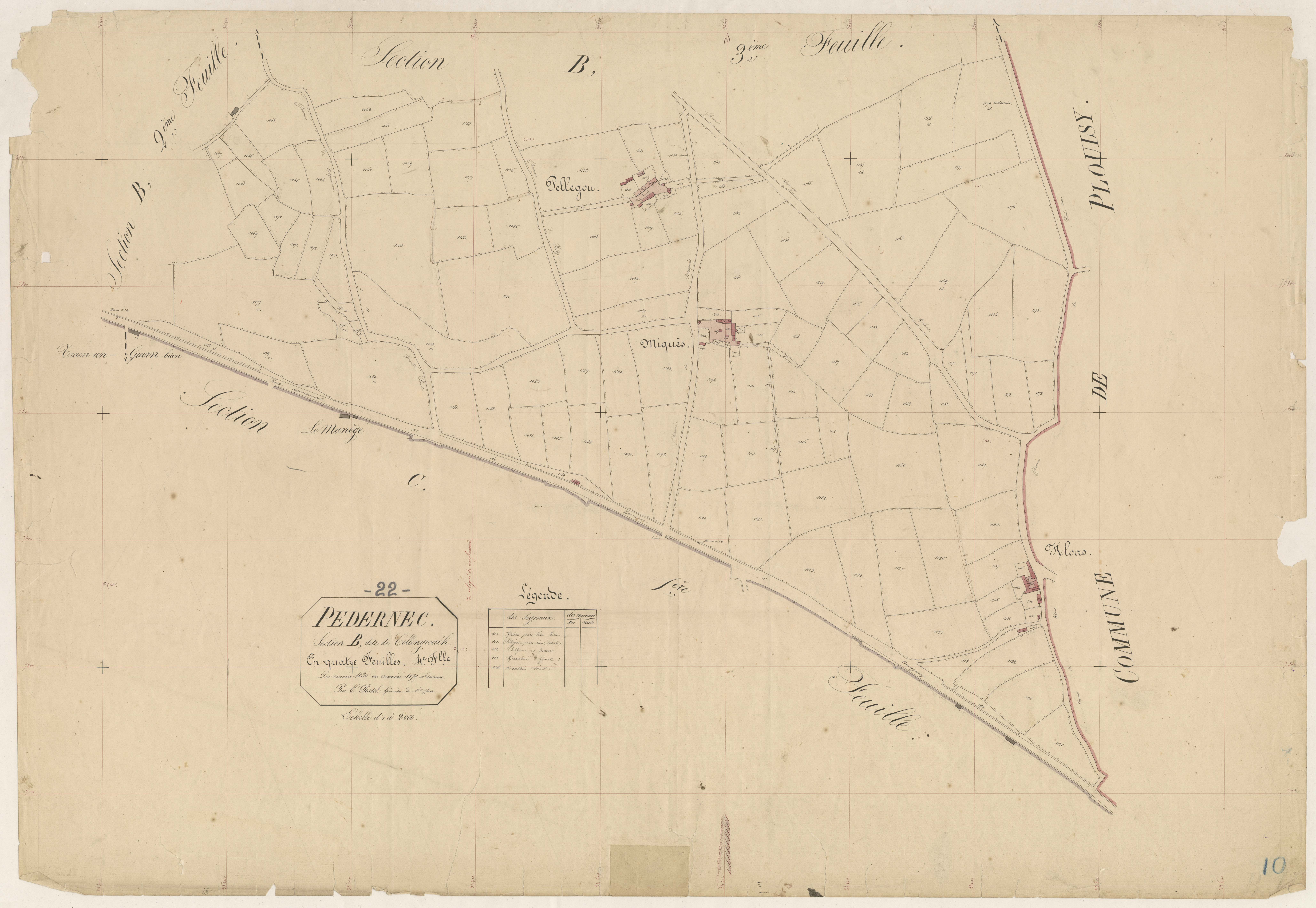 Pédernec - Section B, 4e feuille