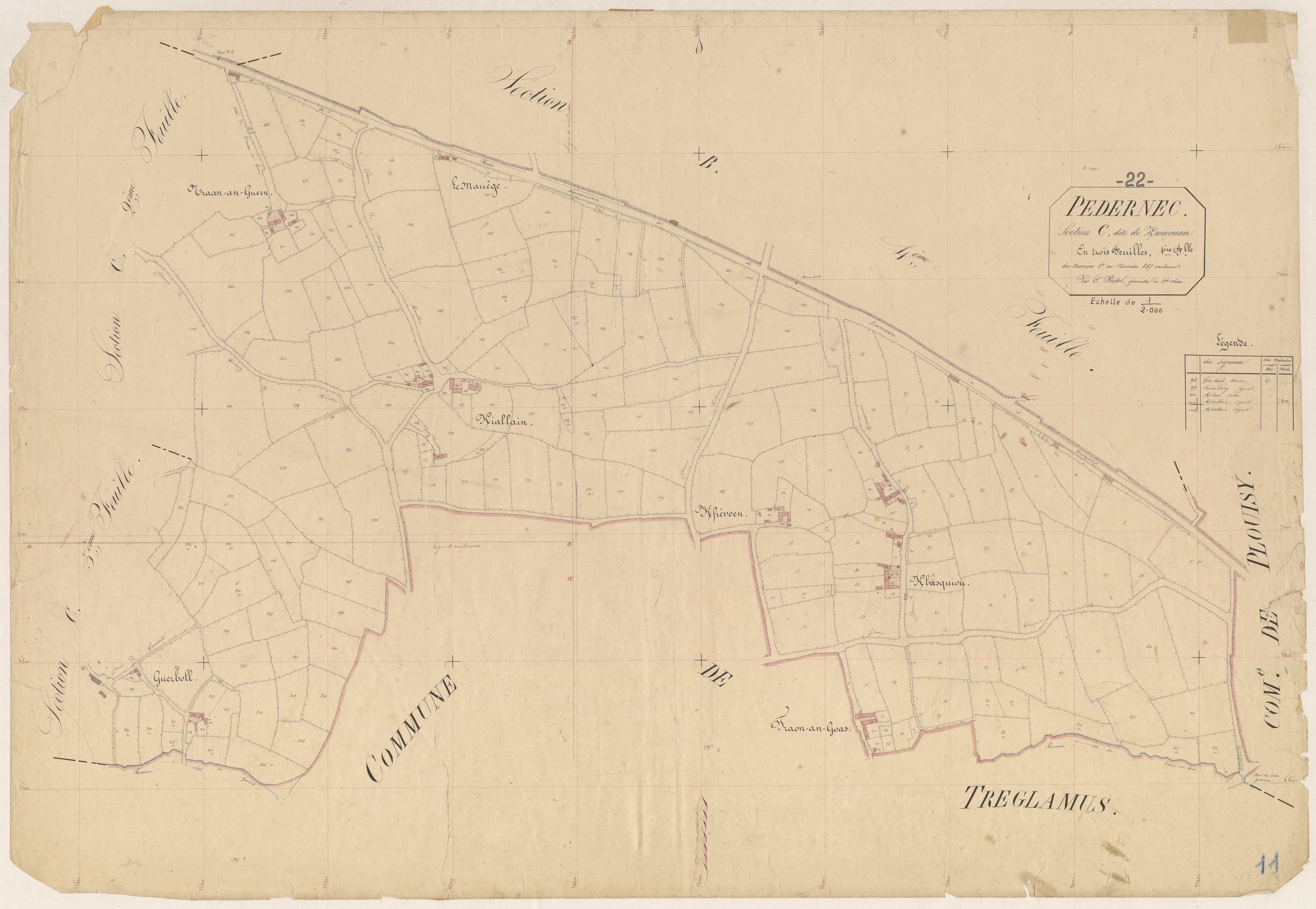 Pédernec - Section C, 1re feuille