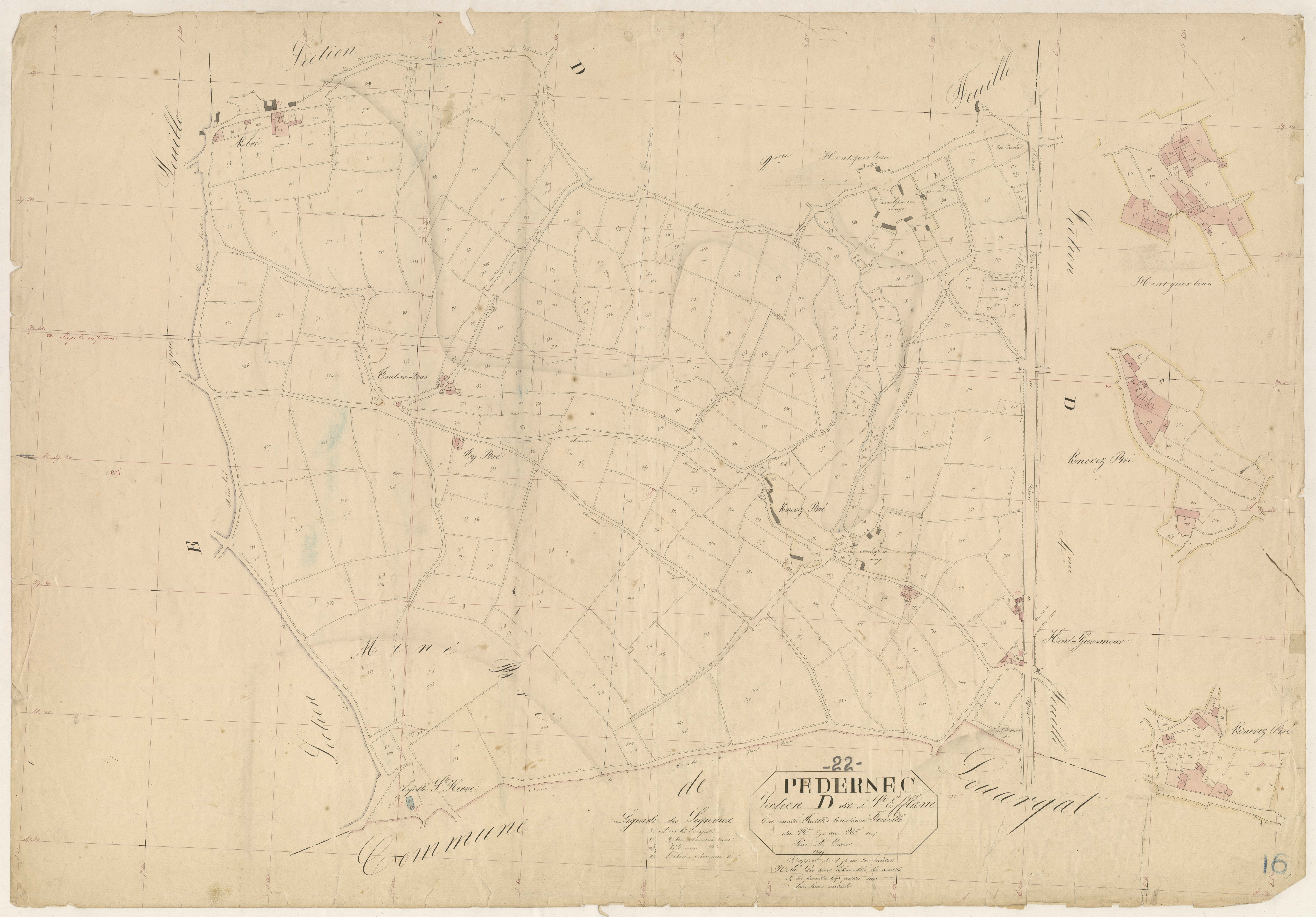Pédernec - Section D, 3e feuille
