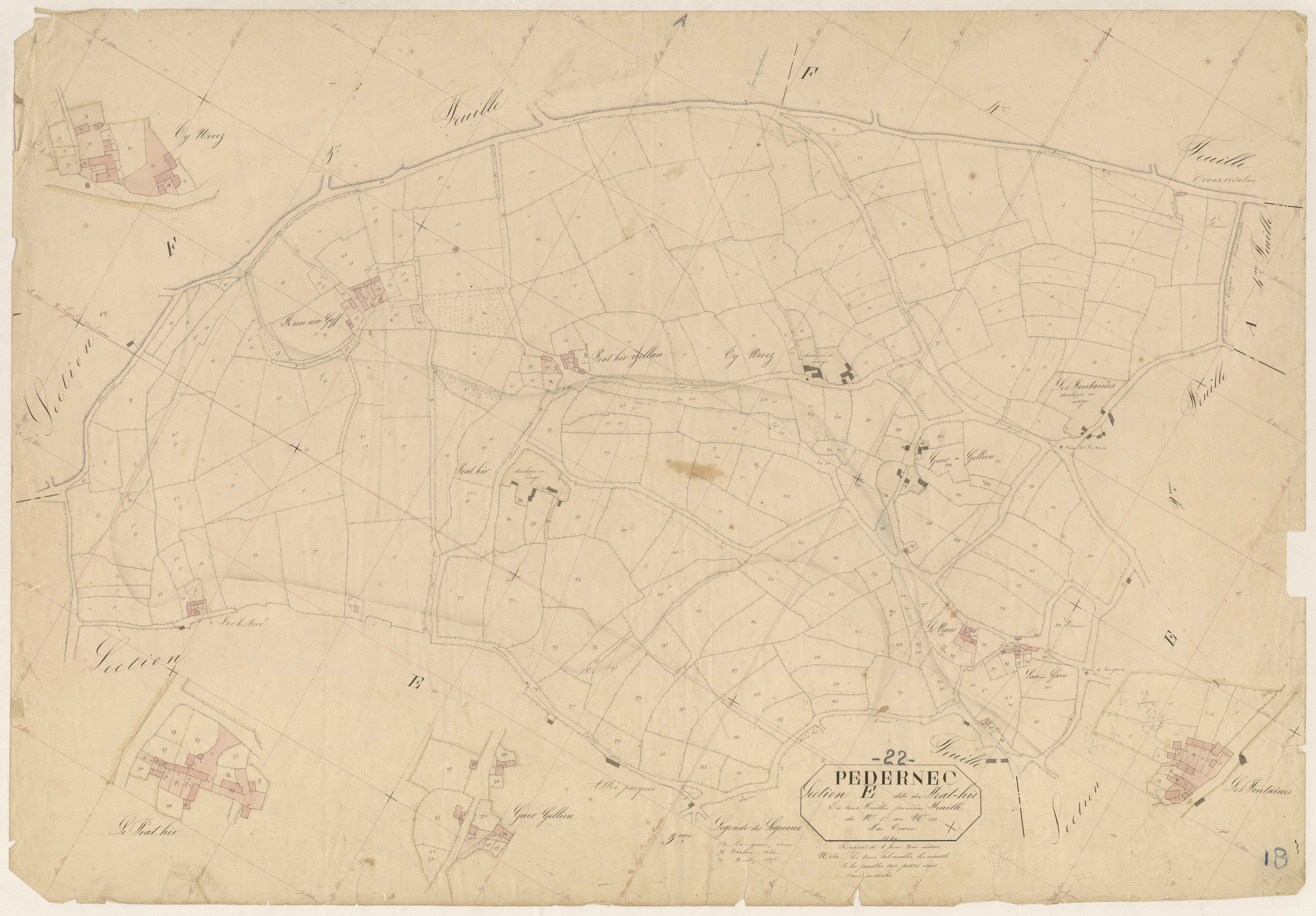 Pédernec - Section E, 1re feuille