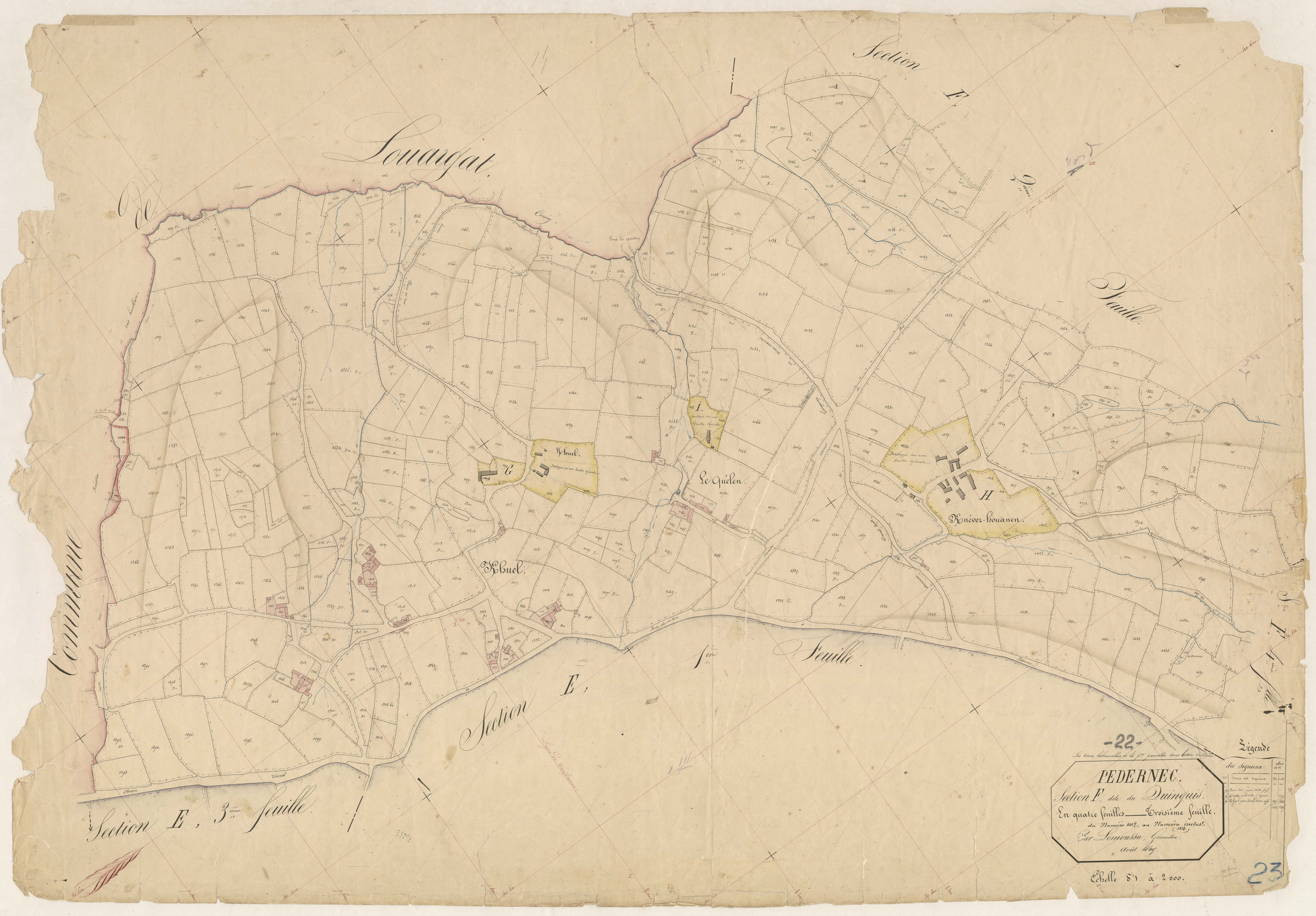 Pédernec - Section F, 3e feuille