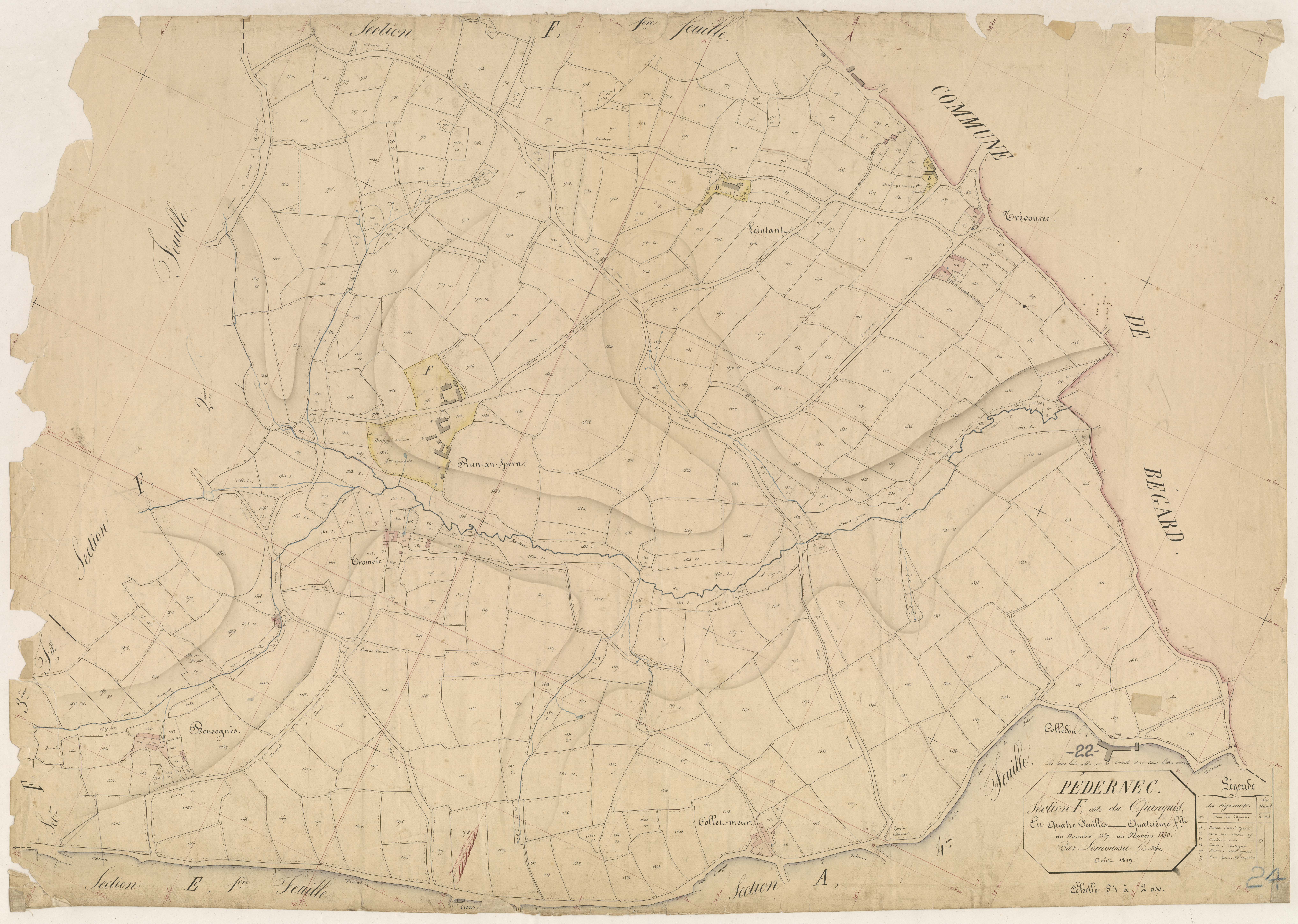 Pédernec - Section F, 4e feuille