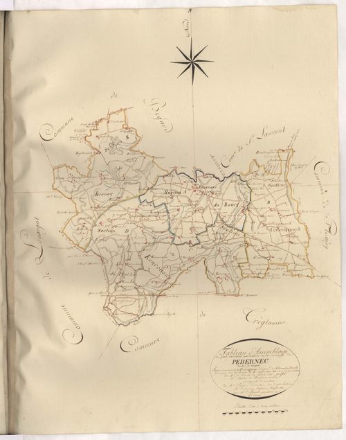 Pédernec - Tableau d'assemblage