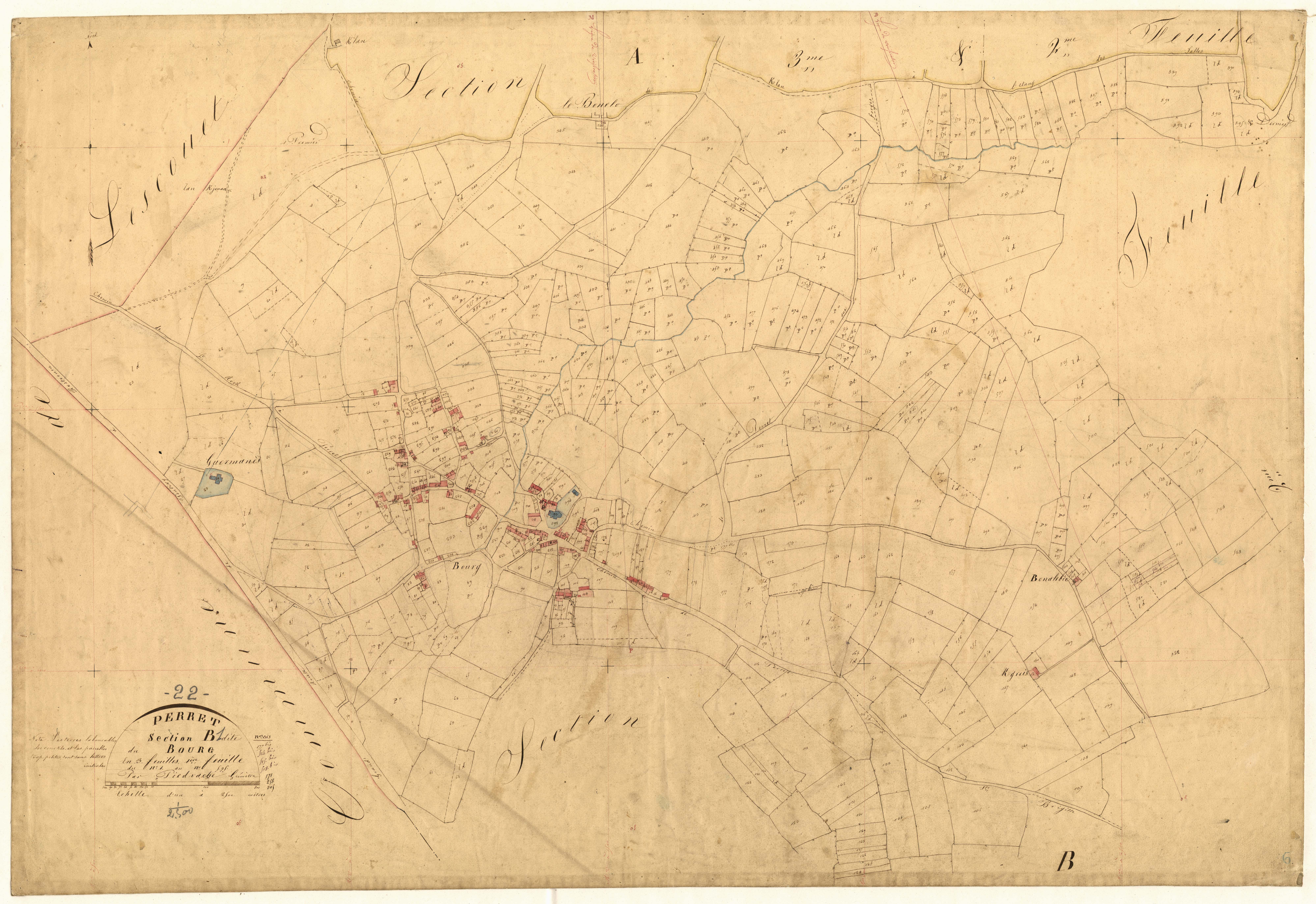 Perret - Section B, 1re feuille
